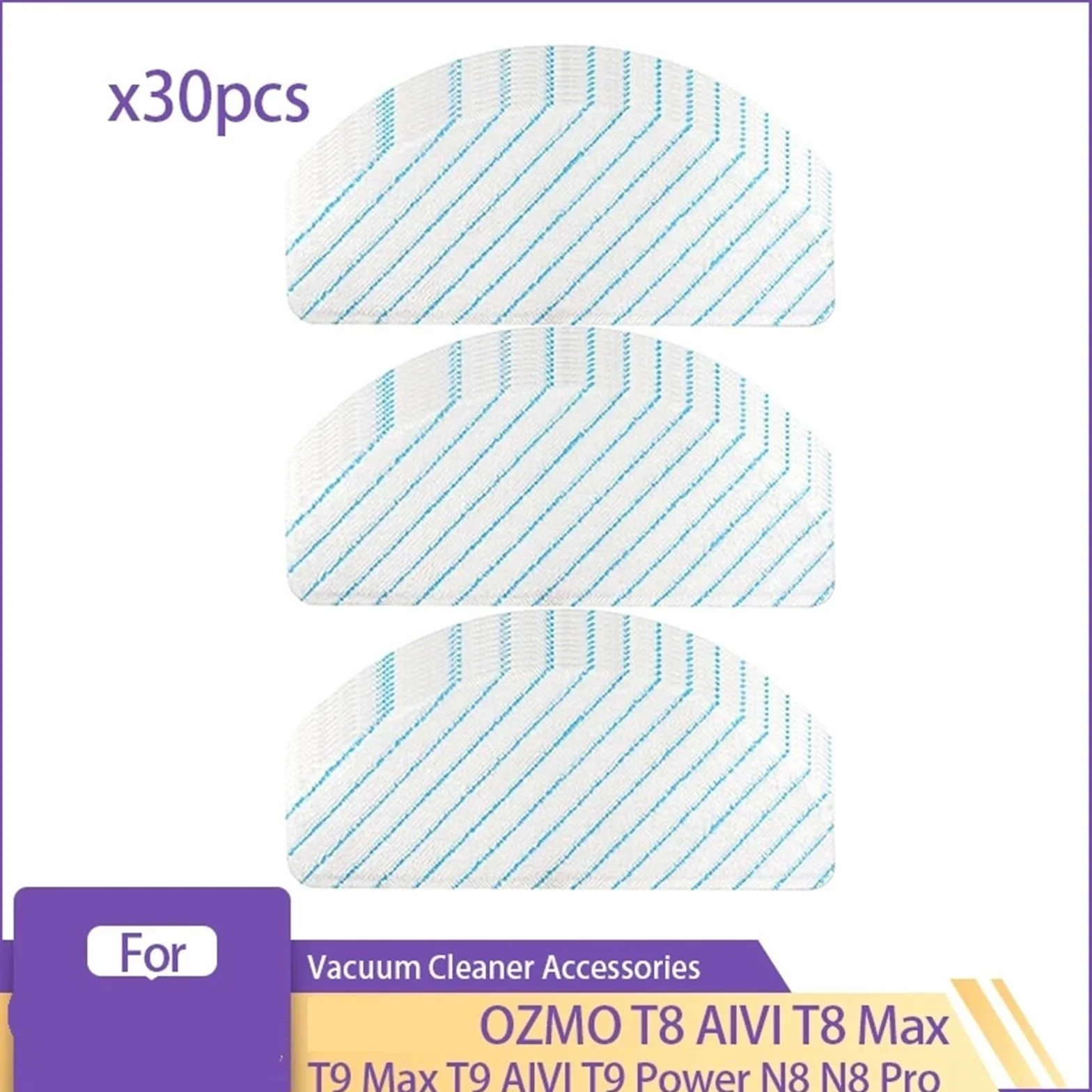 30 szt. Jednorazowe mocne szmatki do mopa podkładki, do Ecovacs, do Deebot OZMO T8 AIVI T8 Max T9 Max N8 N8 Pro akcesoria do odkurzaczy Podkładka do mopa