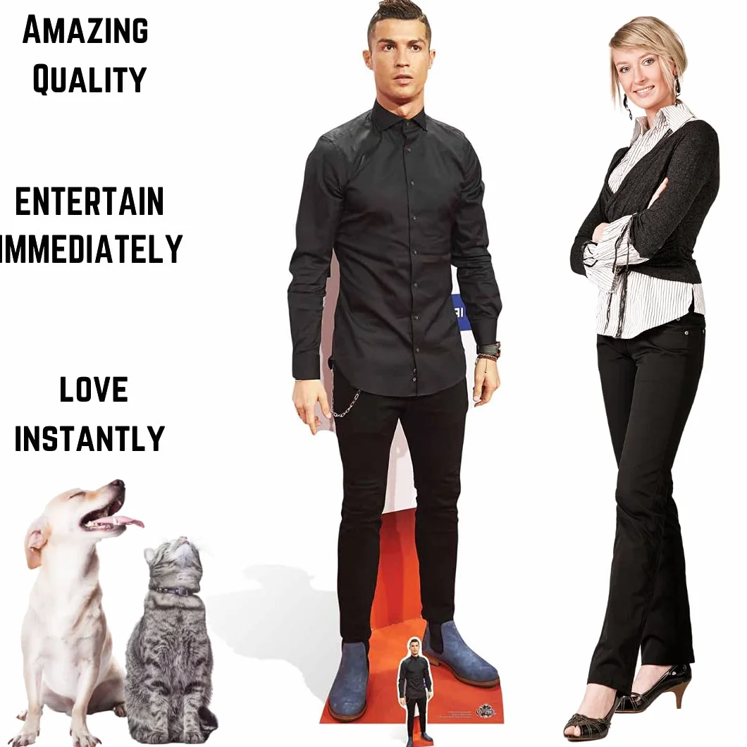Karton z wycięciem Christiano Ronaldo, wielokolorowy, 181 cm