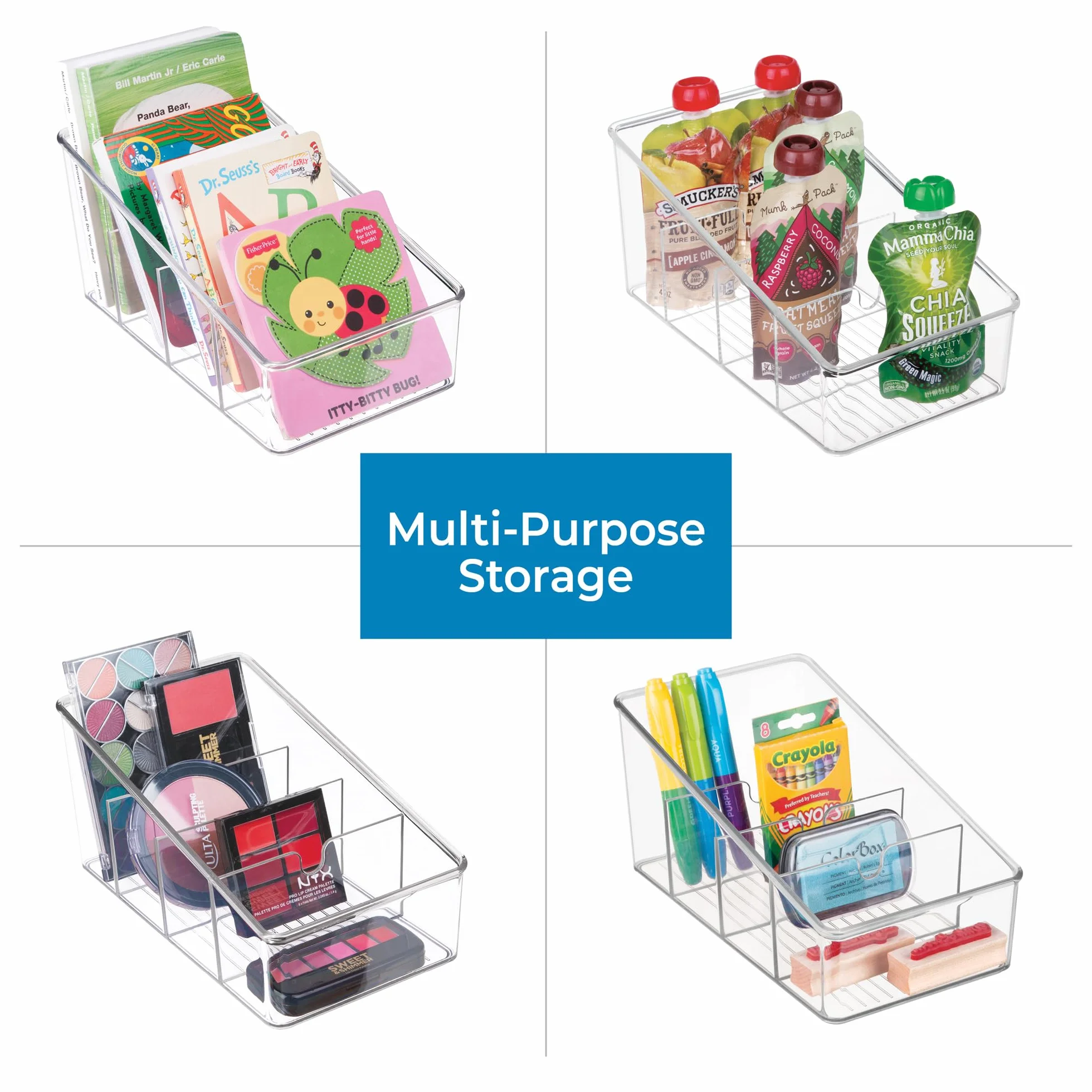 iDesign Linus Organizer do Lodówki Przezroczysty 26,7 x 14,6 x 12,7 cm