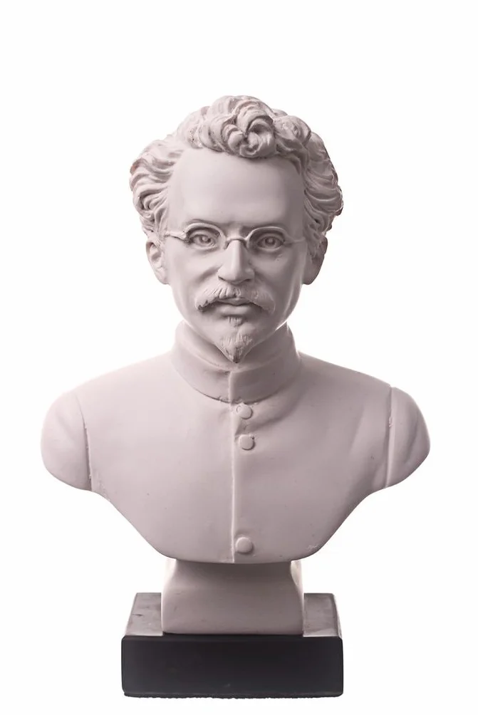 Radziecki marmurowy popiersie Leon Trocki statuetka 16 cm