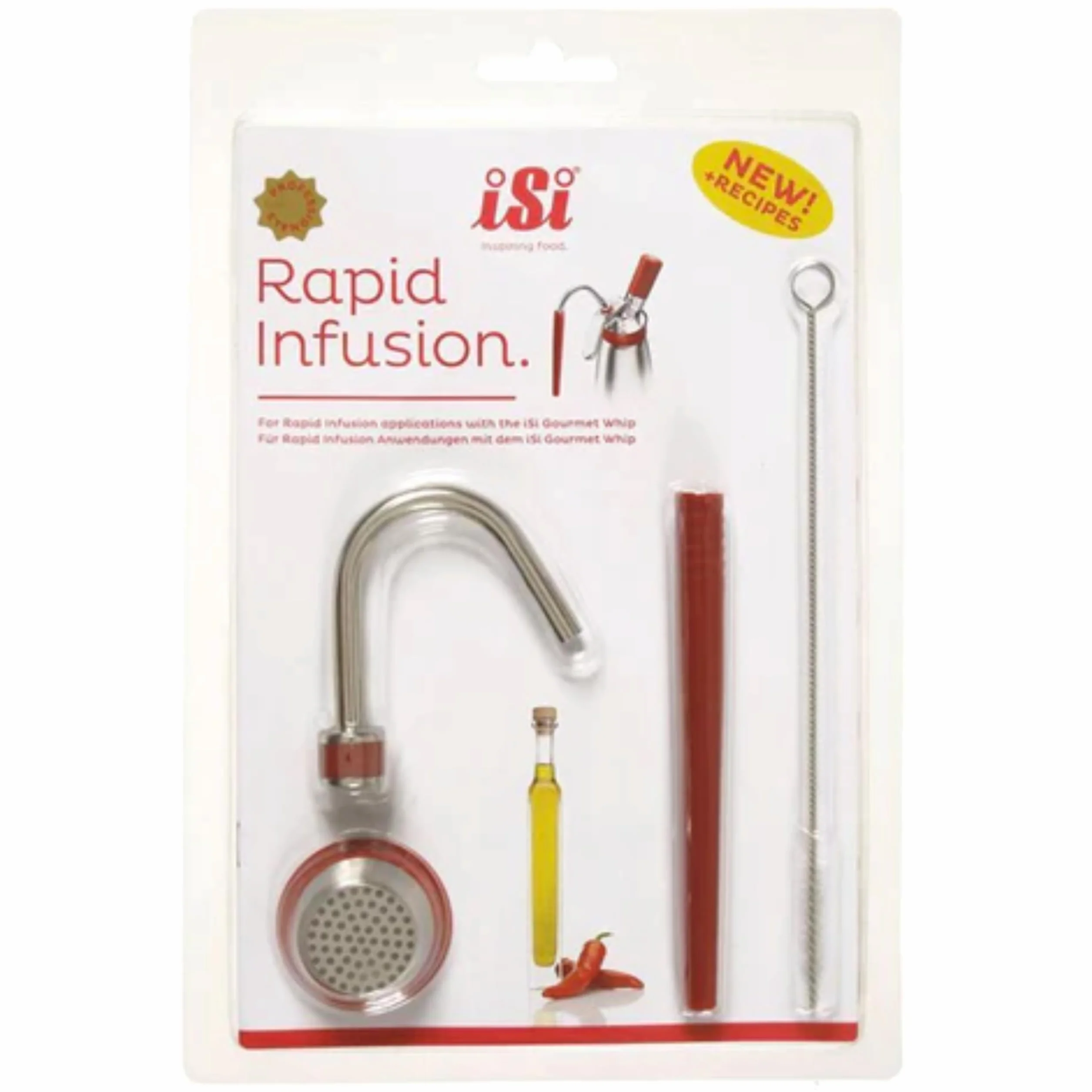 iSi Rapid Infusion 5-częściowy zestaw narzędzi do bitej śmietany, stal nierdzewna, bez BPA