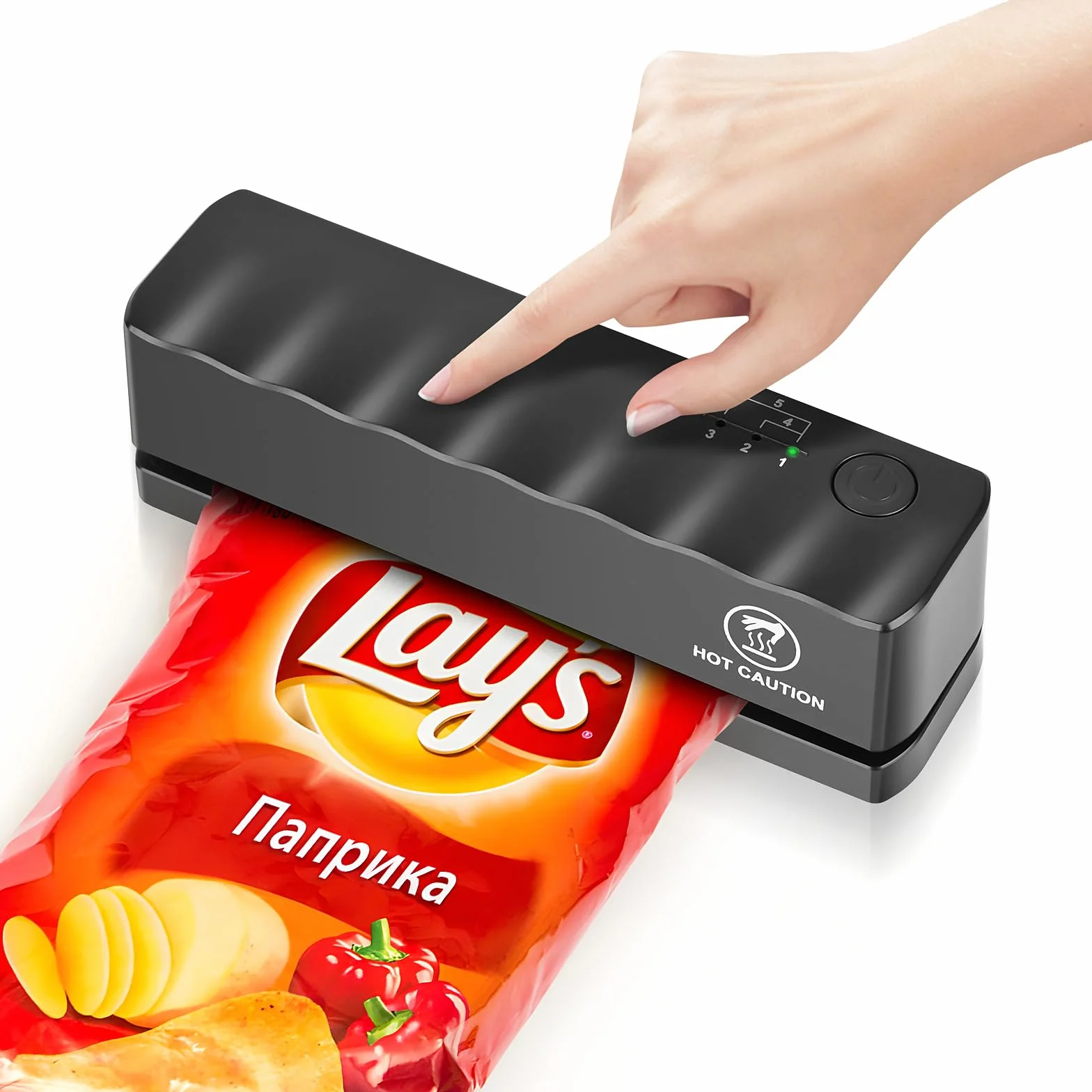 Comius Sharp Zgrzewarka do folii, ładowalna, z 5 prędkościami, mini zgrzewarka do toreb, chipsów i małych torebek