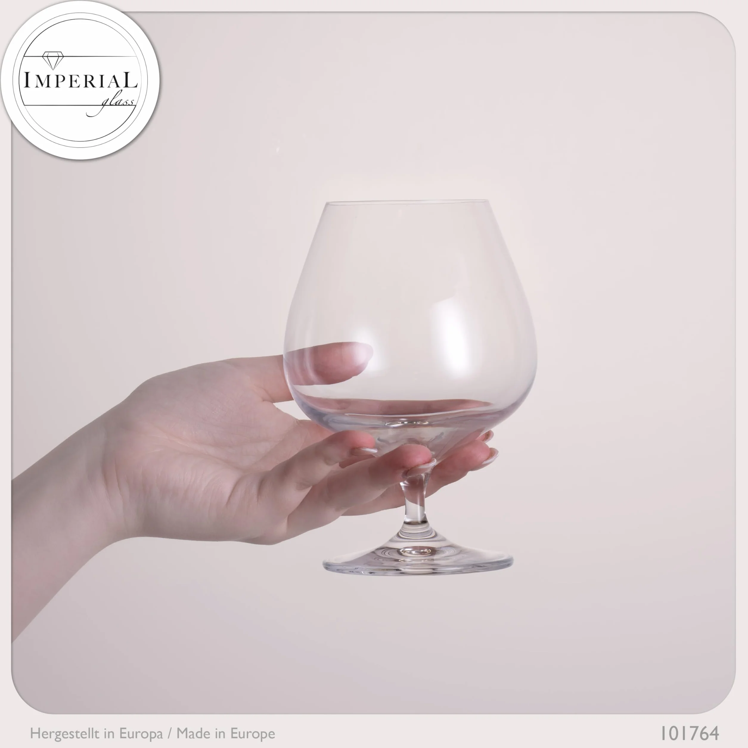 IMPERIAL kieliszki do koniaku 550 ml zestaw 6 sztuk szkło kryształowe