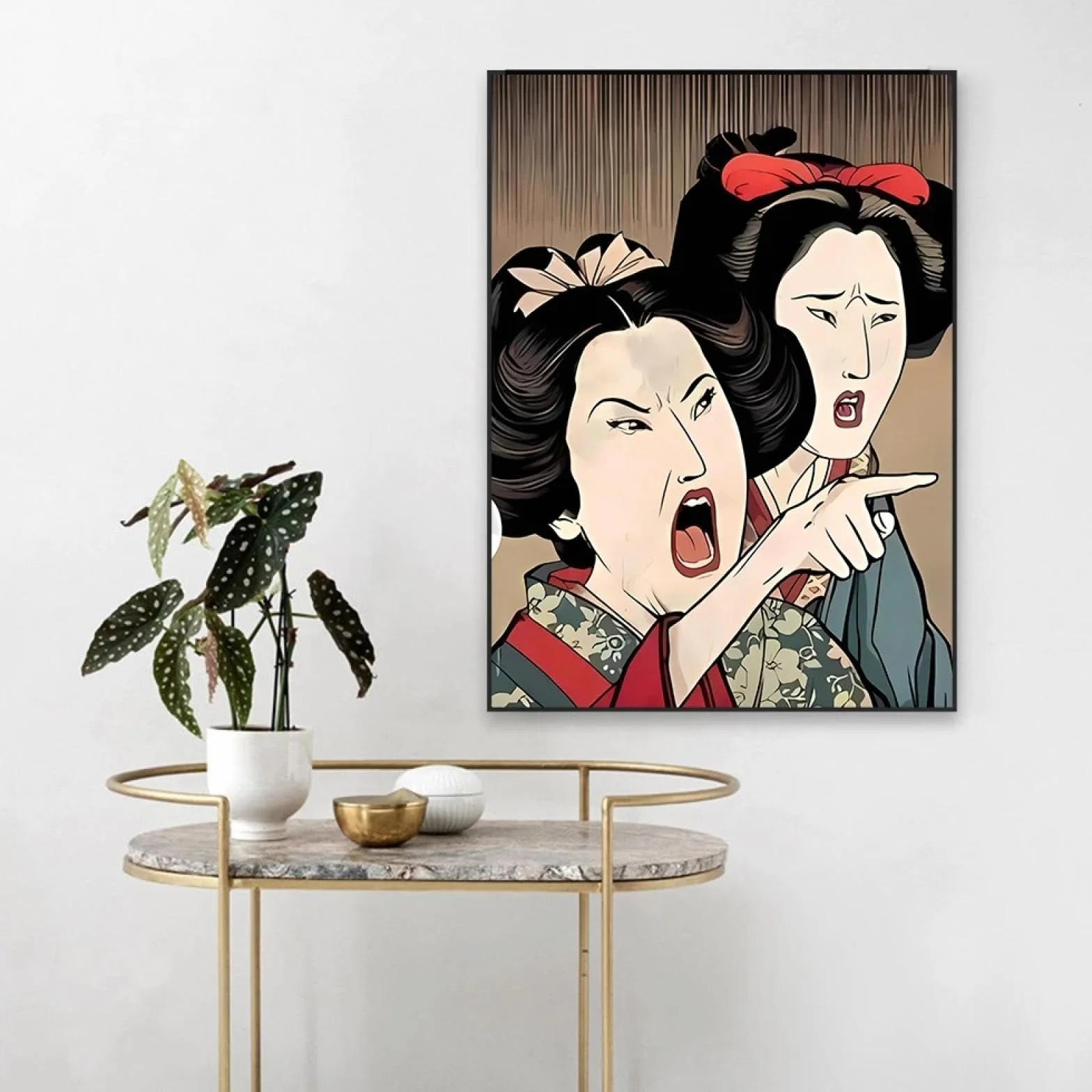 CHAOJIART Zabawny japoński kot sushi plakat sztuka ścienna 40x60 cm x 2