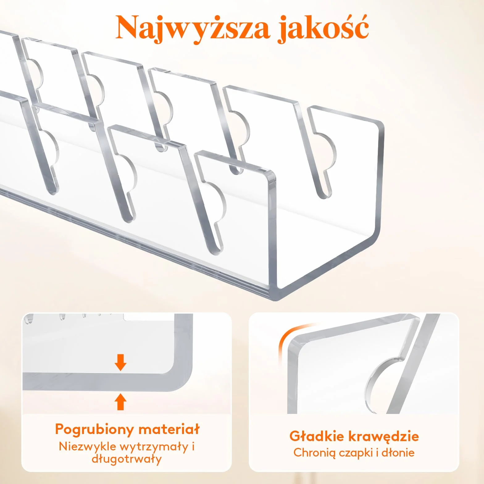 Lifewit Kapelusz Organizer dla Czapek Baseballowych 2 Pack, Nie Instaluj Akrylowy Kapelusz Stojak na Czapki 14, Kowbojski Kapelusz Stojak do Przechowywania na Szafę/Sypialnię/Garderobę, Przejrzysty