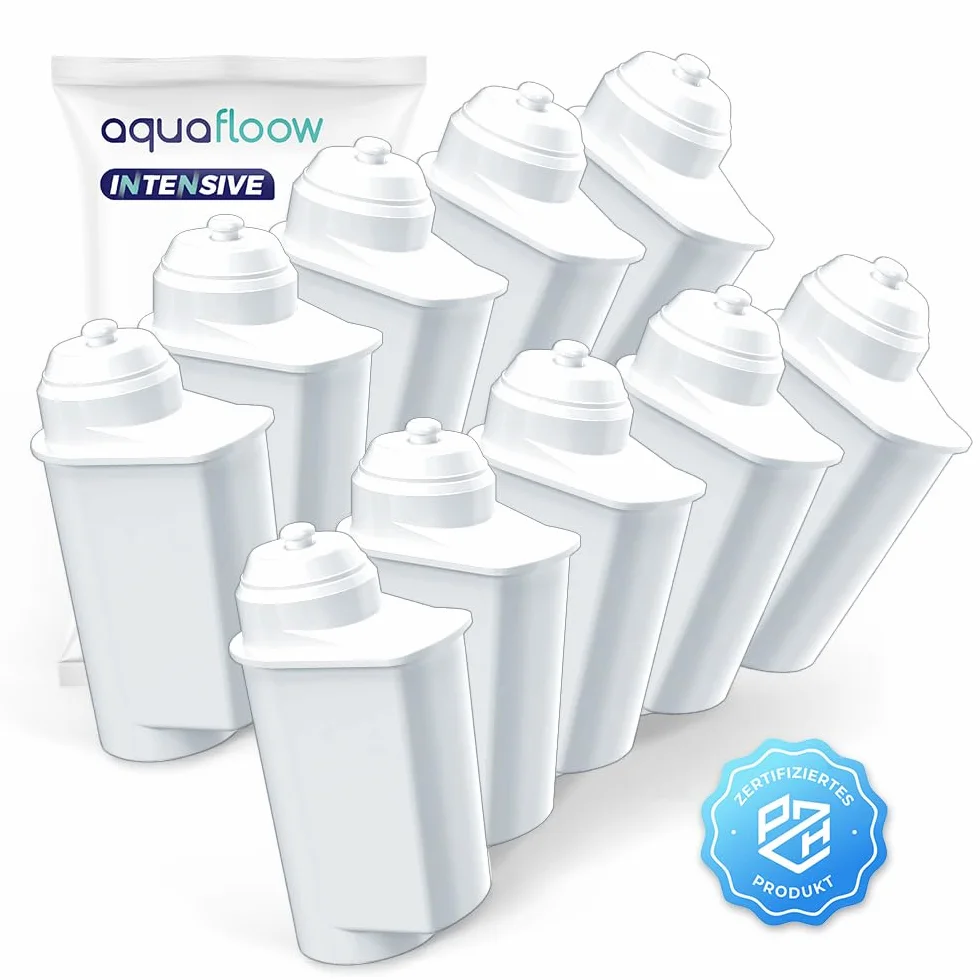 Aquafloow 10x Filtry do Wody do Ekspresu do Kawy Siemens EQ, Brita Intenza Bosch | Kompatybilny z Siemens EQ Series, EQ 6,9 TZ70003 & Bosch TCZ7003, TCZ7033, 467873 | Zamiennik Brita Intenza