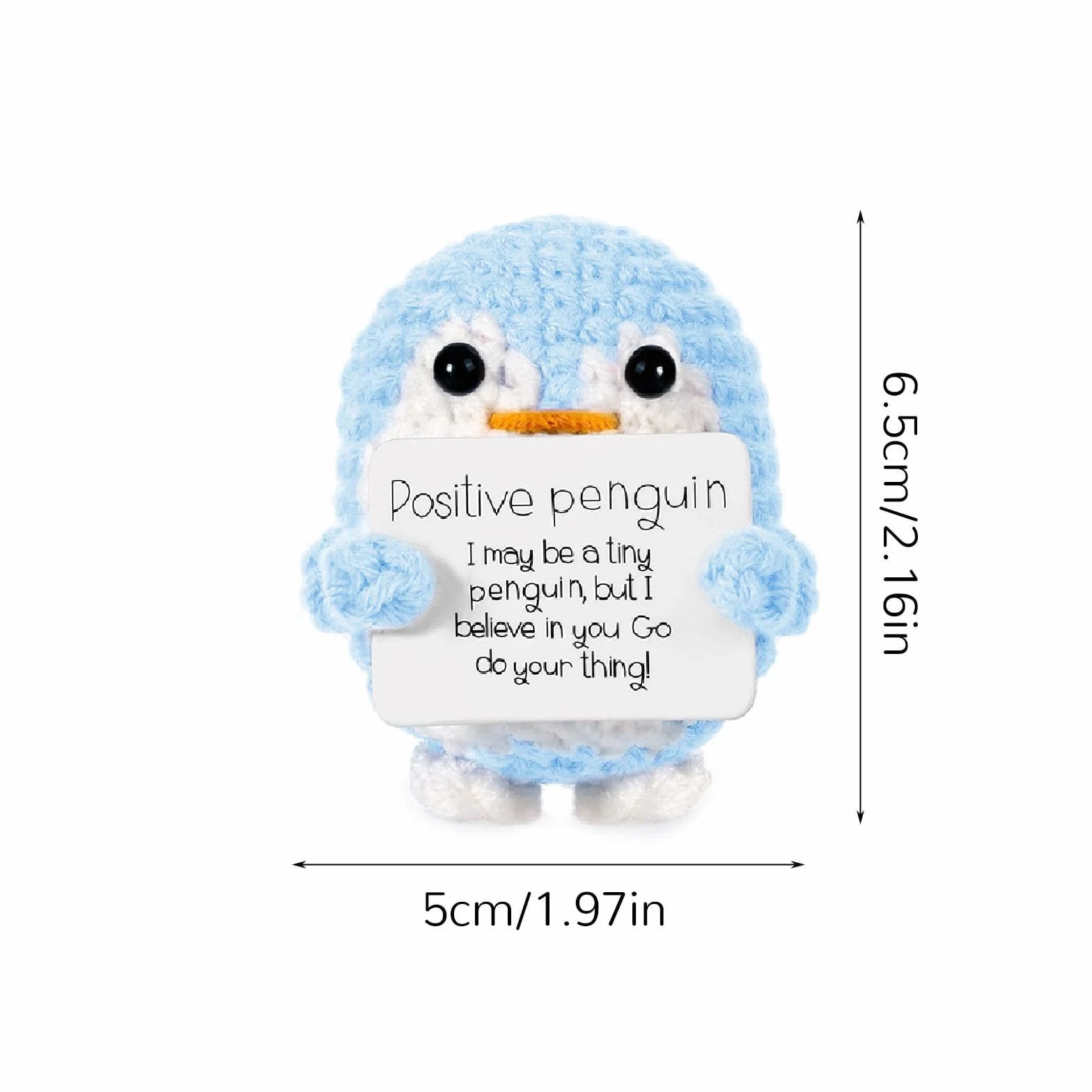 Szydełkowy pingwin Pozytywny 3 sztuki dekoracja domu