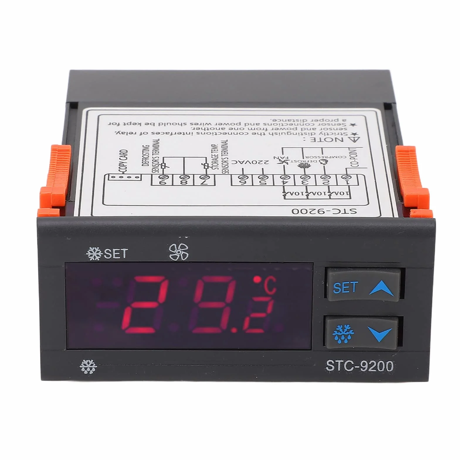 Cyfrowy Regulator Temperatury 9200 Termostat z Podwójnym Ekranem LED -50-50℃ 220 VAC do Komórek Chłodniczych Zamrażarka