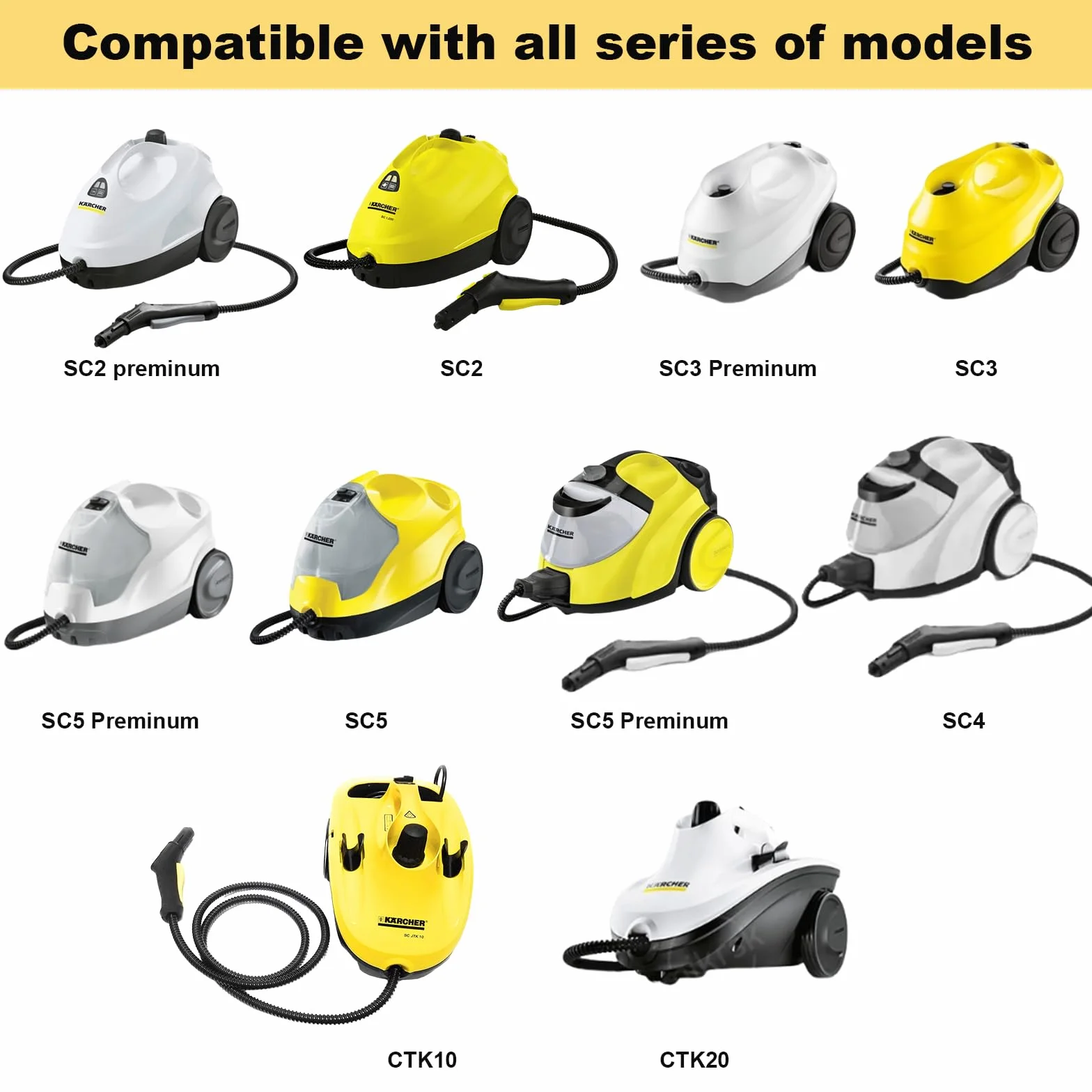 Karcher Zestaw 10 akcesoriów do czyszczenia parami SC1 SC2 SC3 SC4 SC5 SC7 CTK10