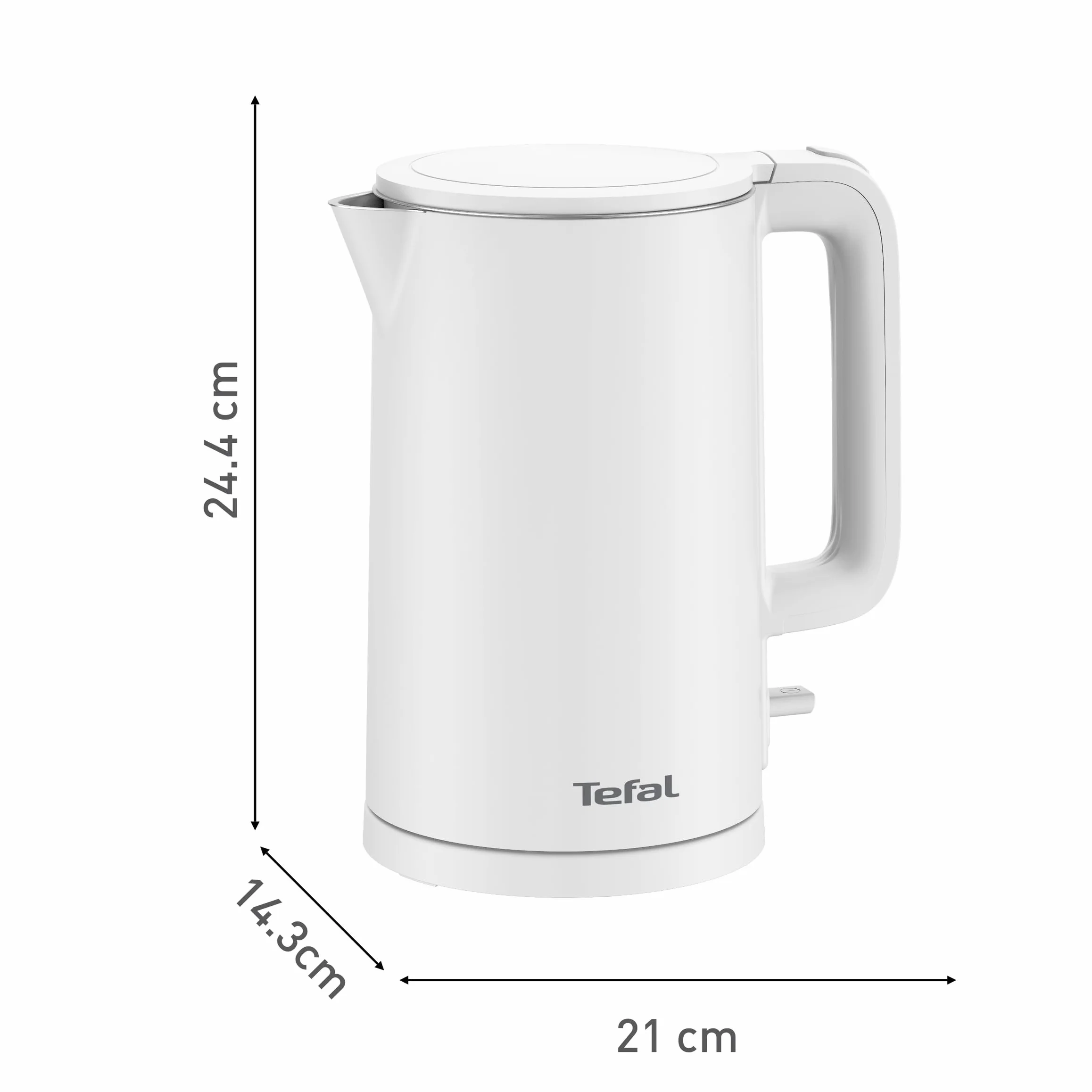 Tefal KO1411E0 Czajnik elektryczny Thermo Protect 1500 W stal nierdzewna biały