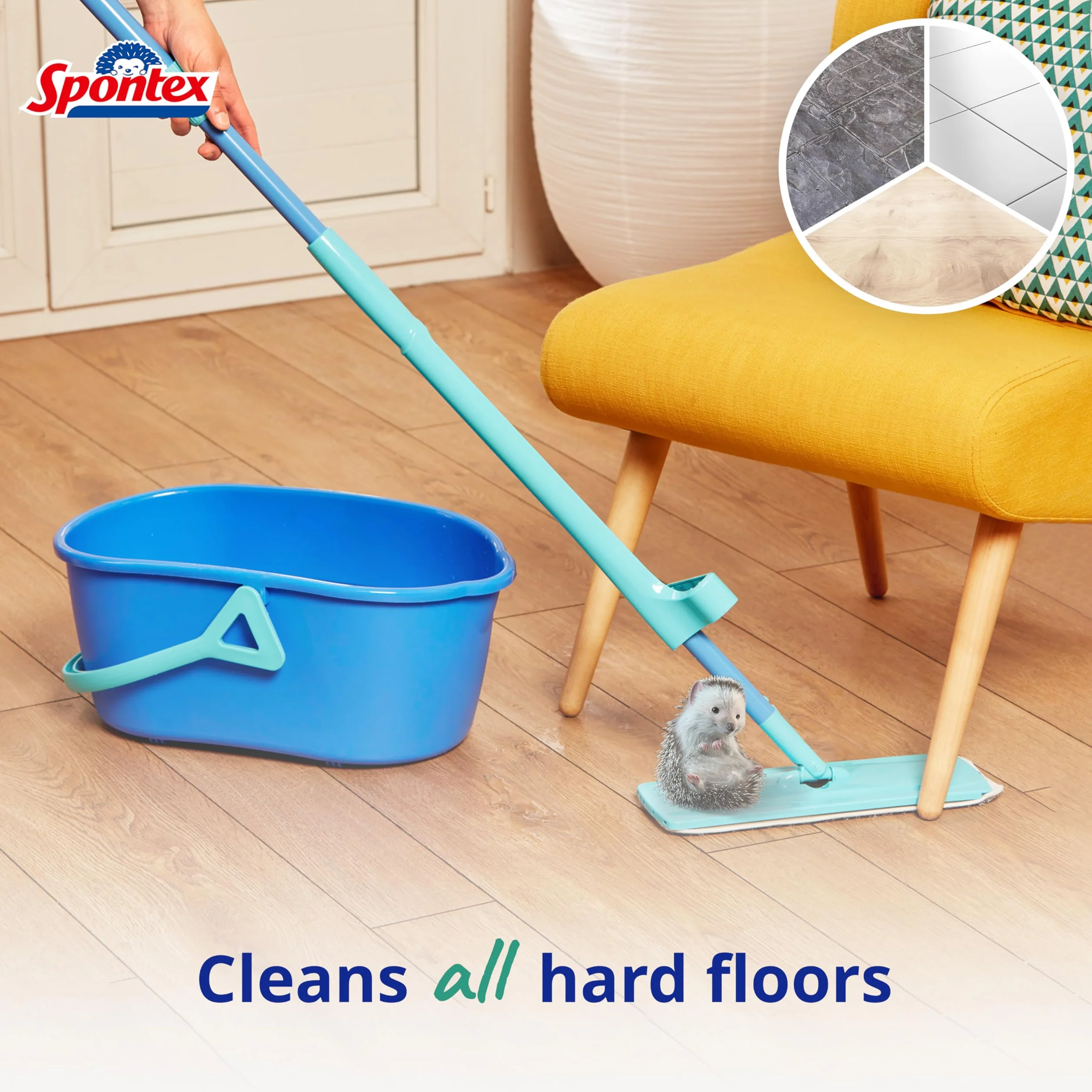 Spontex Easy System Max+ mop podłogowy z mikrofibry z systemem wykręcania
