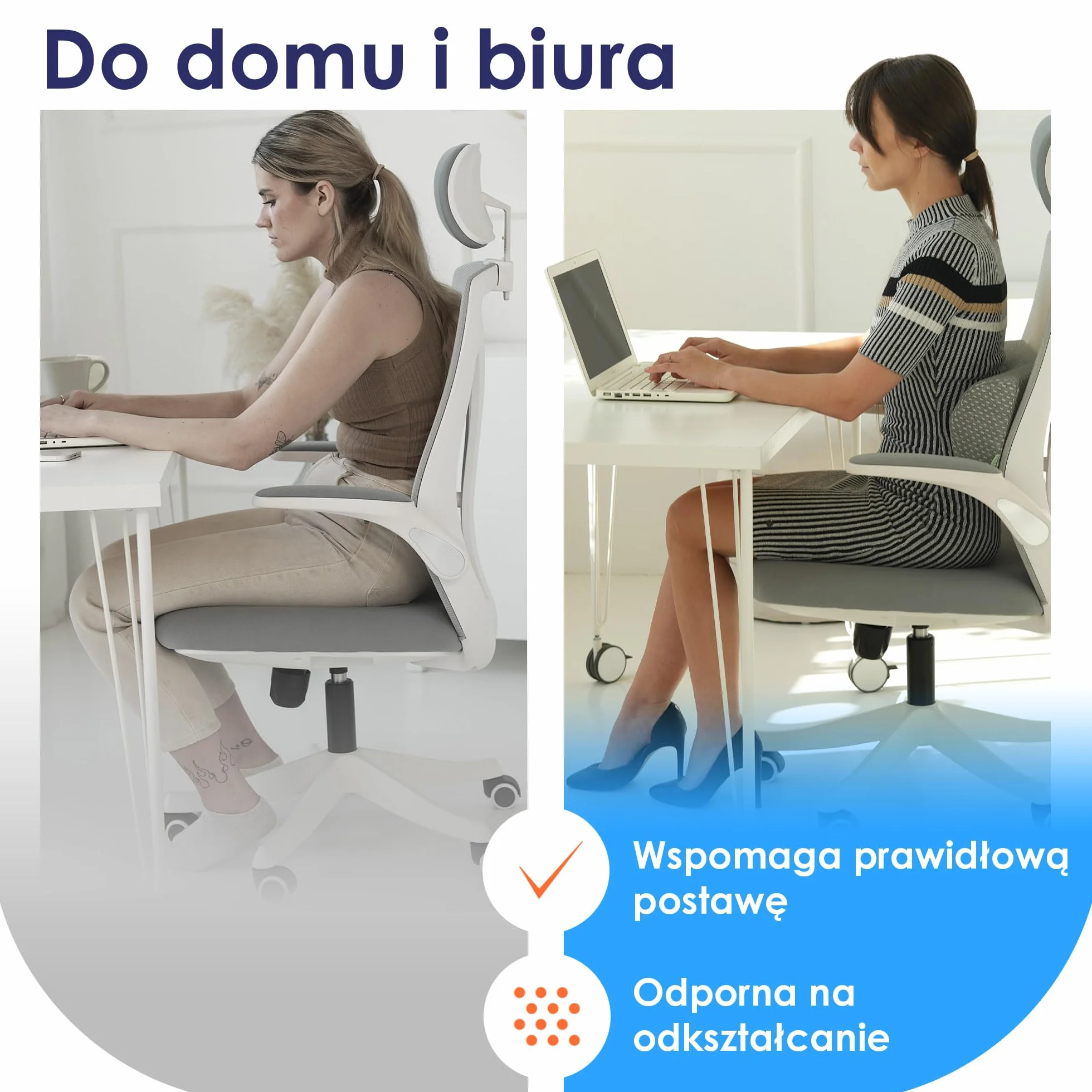 Wygodna poduszka pod kolana dla osób śpiących na boku, w ciąży - Średnio twarda wykonana z pianki z pamięcią kształtu i miękkiego pokrowca OEKO-TEX, poduszka lędźwiowa DYNMC YOU - Szara