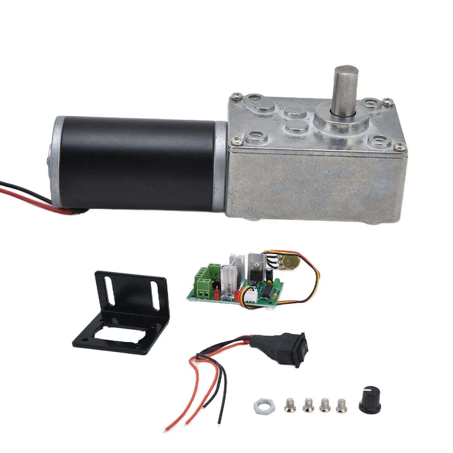 Silnik DC 12V 50 Obr./min Motoreduktor z Wałem 8 mm PWM Seria 20-400 RPM