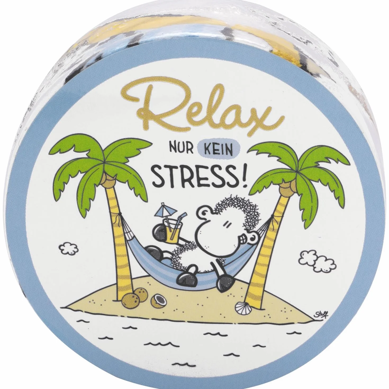 Sheepworld Magiczny ręcznik z sentencją Relax 30 cm x 30 cm bawełna prezent