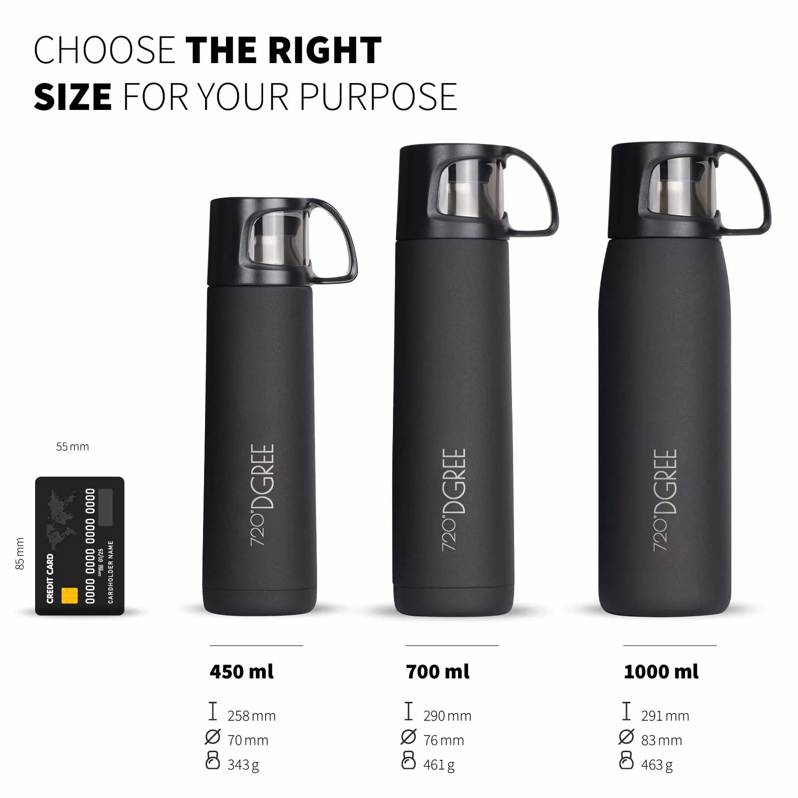 720°DGREE Termo Flask Follow – butelka termiczna ze stali nierdzewnej 450 ml 700 ml 1 l