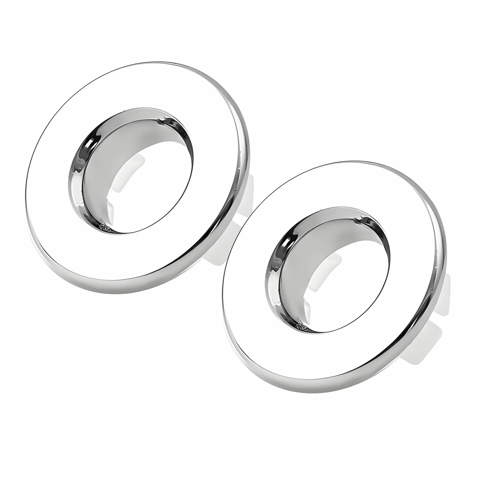 2 sztuki osłon przelewowych do umywalki, rozeta przelewowa, otwór do umywalki z otworem 22-24 mm, srebrne osłony przelewowe, okrągłe zatyczki przelewowe do kuchni, łazienki (sliber)