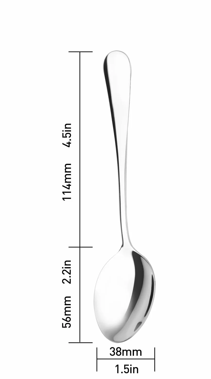 Łyżki ze stali nierdzewnej 304, zestaw 3 sztuk, 17 cm