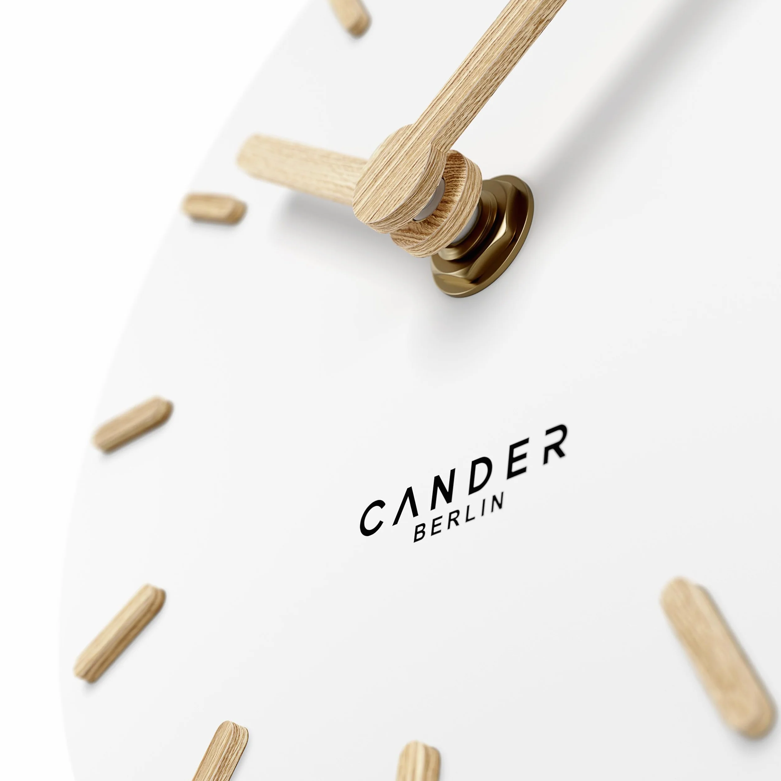 Cander Berlin MNU 2515 F zegar stołowy bezgłośny 15 cm analogowy biały MDF