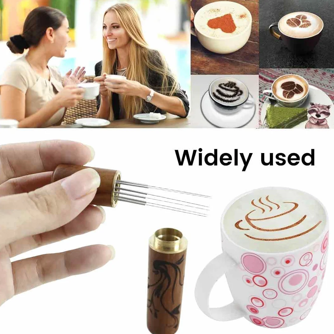 WDT Werkzeug, 6 cienkich igieł 0,4 mm, narzędzie do dystrybucji, do kawy i espresso, shakera proszku