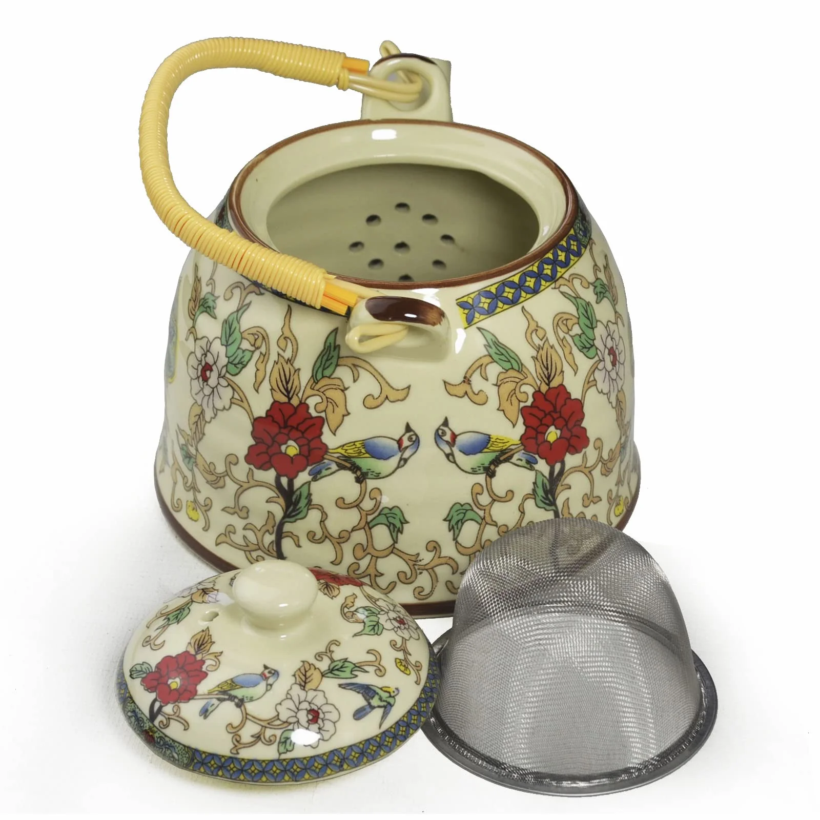 Porcelanowy czajniczek zestaw do herbaty 850 ml 6 filiżanek 170 ml