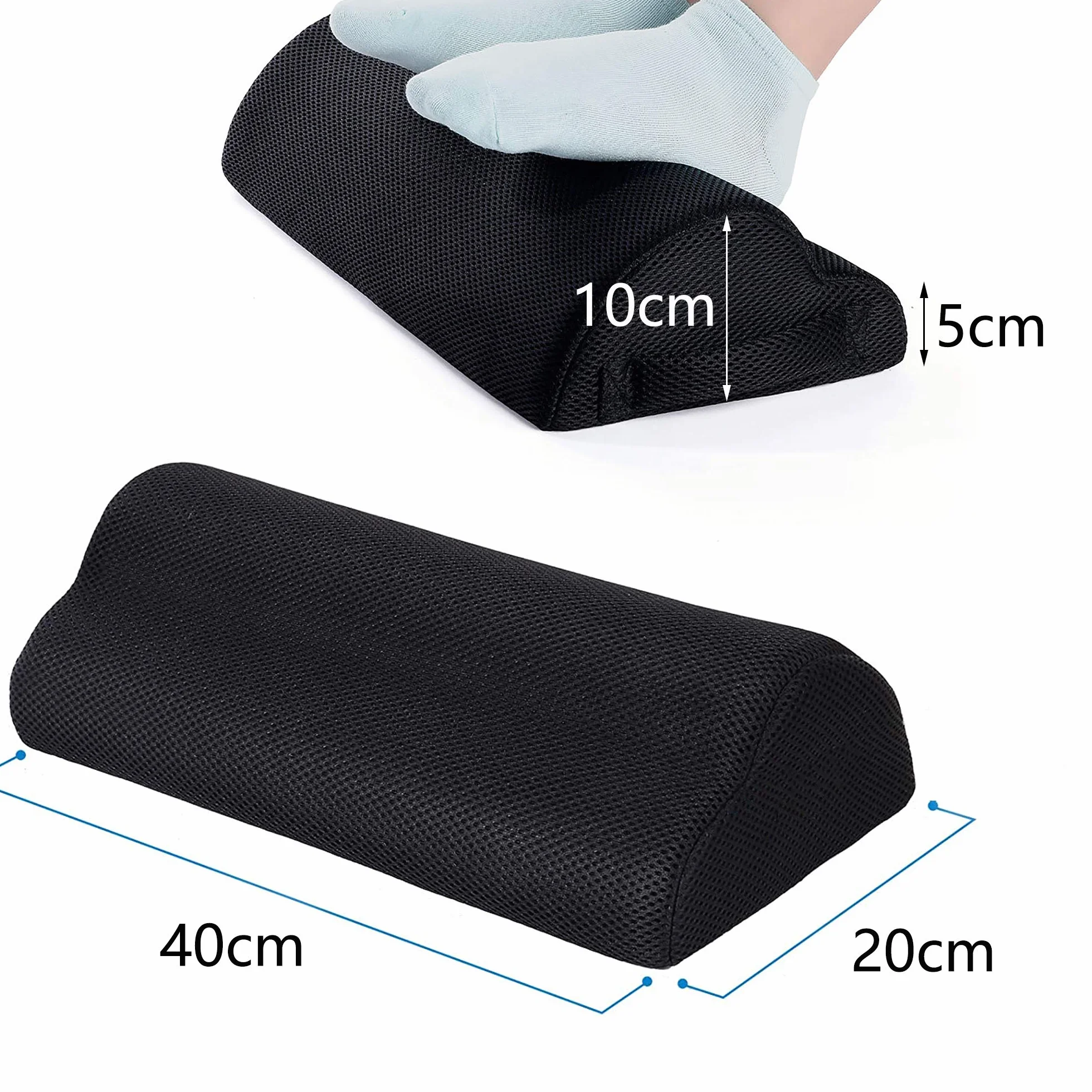 Podnóżek pod biurko WDEC Ergonomiczny podnóżek z regulowanym wzrostem, antypoślizgowy, piankowy podkład pod stopy, kompaktowa podpórka dla domu, biura, podróży