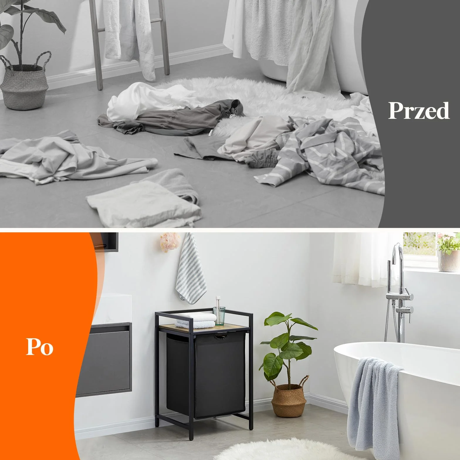 Lifewit Kosz na pranie 69 l z półką i podwójnie wysuwanymi workami, Czarny