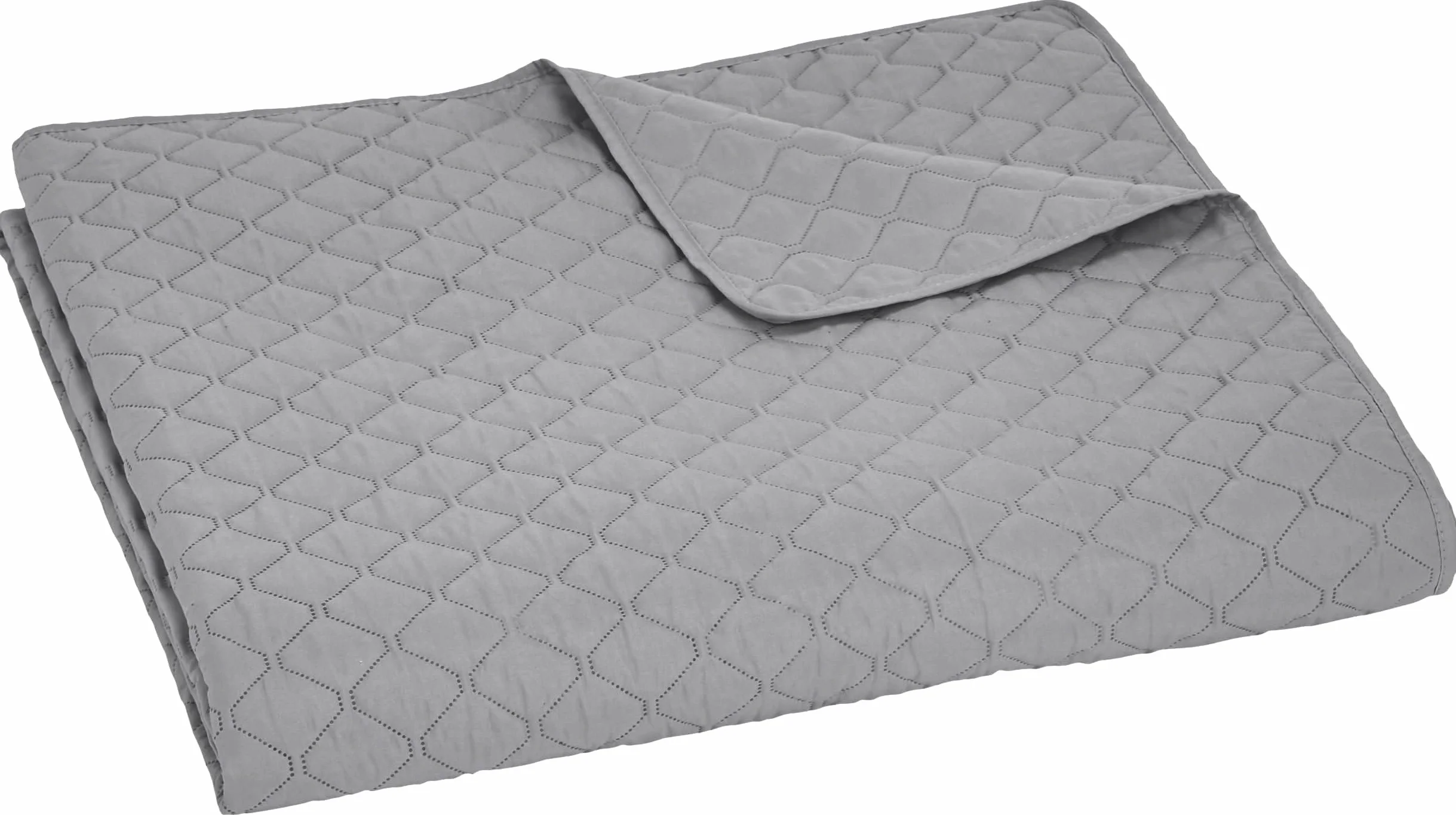 Amazon Basics Ponadwymiarowa narzuta na łóżko z wytłoczonym wzorem, kształty diamentu, 220 x 240 cm, ciemnoszara