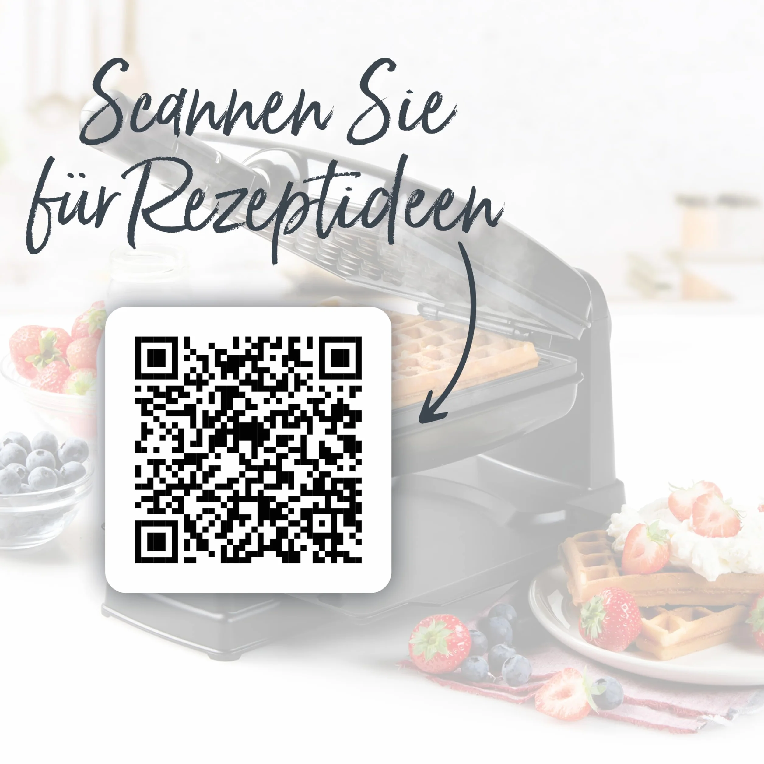 Domo DO9224W bk rottierendes Waffeleisen