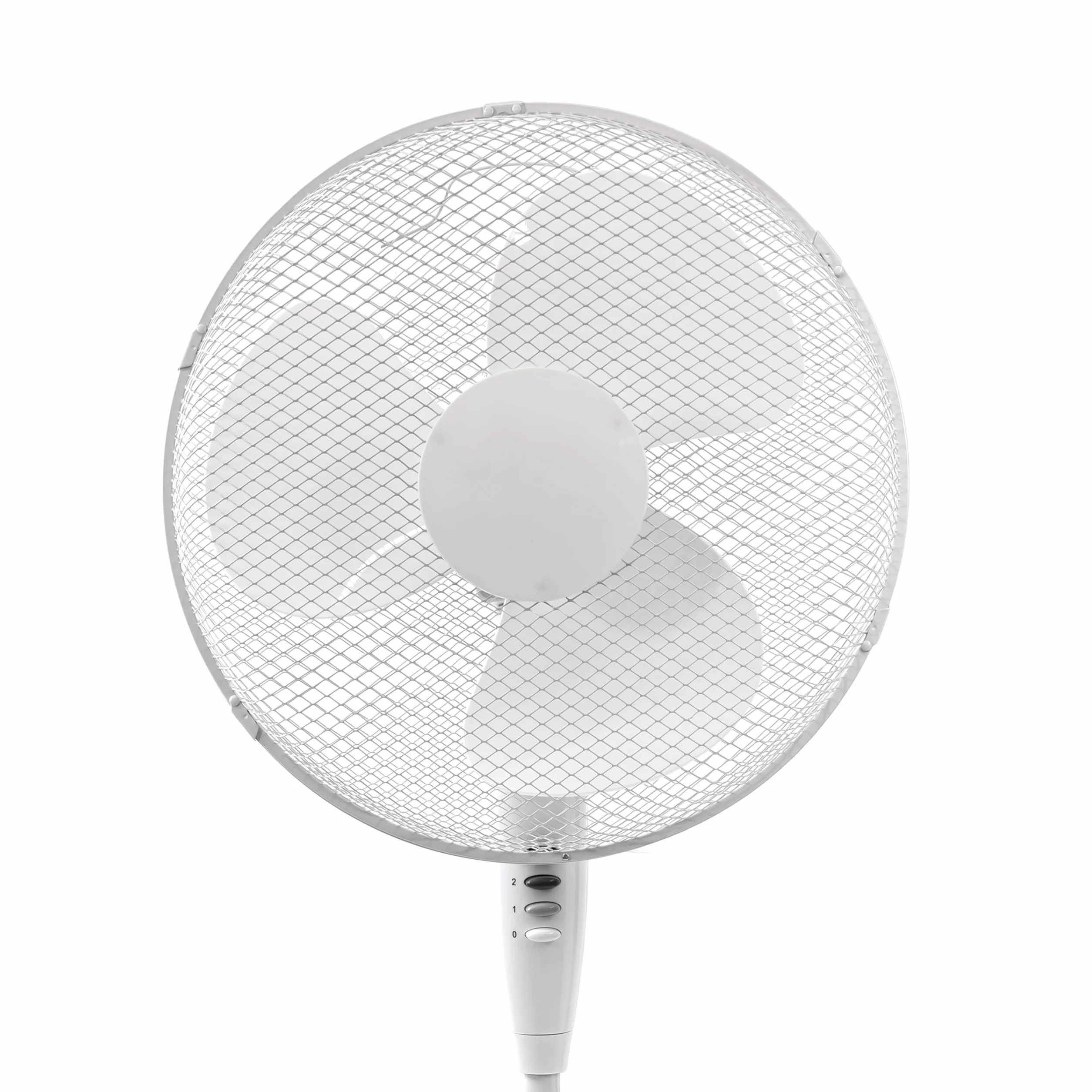 ITO Electronics Wentylator podłogowy, Średnica 40 cm, oscylacyjna + regulowana 3-biegowa, regulowana wysokość/nachylenie, 40 x 14 x 125 cm, kolor: biały