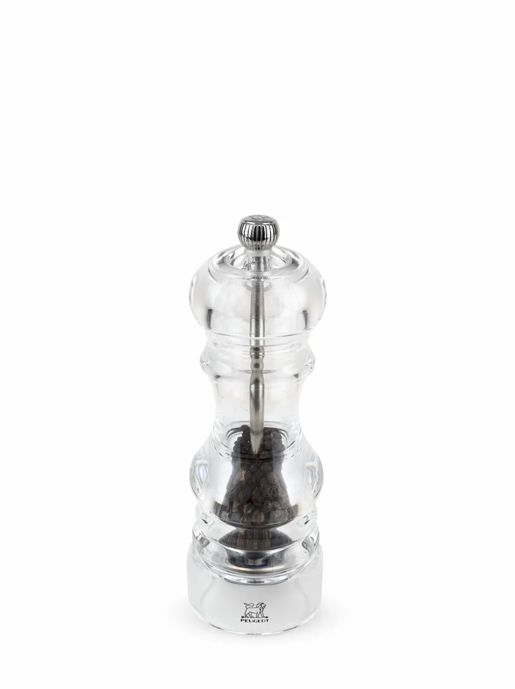 Peugeot Nancy Ręczny młynek do pieprzu akryl przezroczysty 18 cm