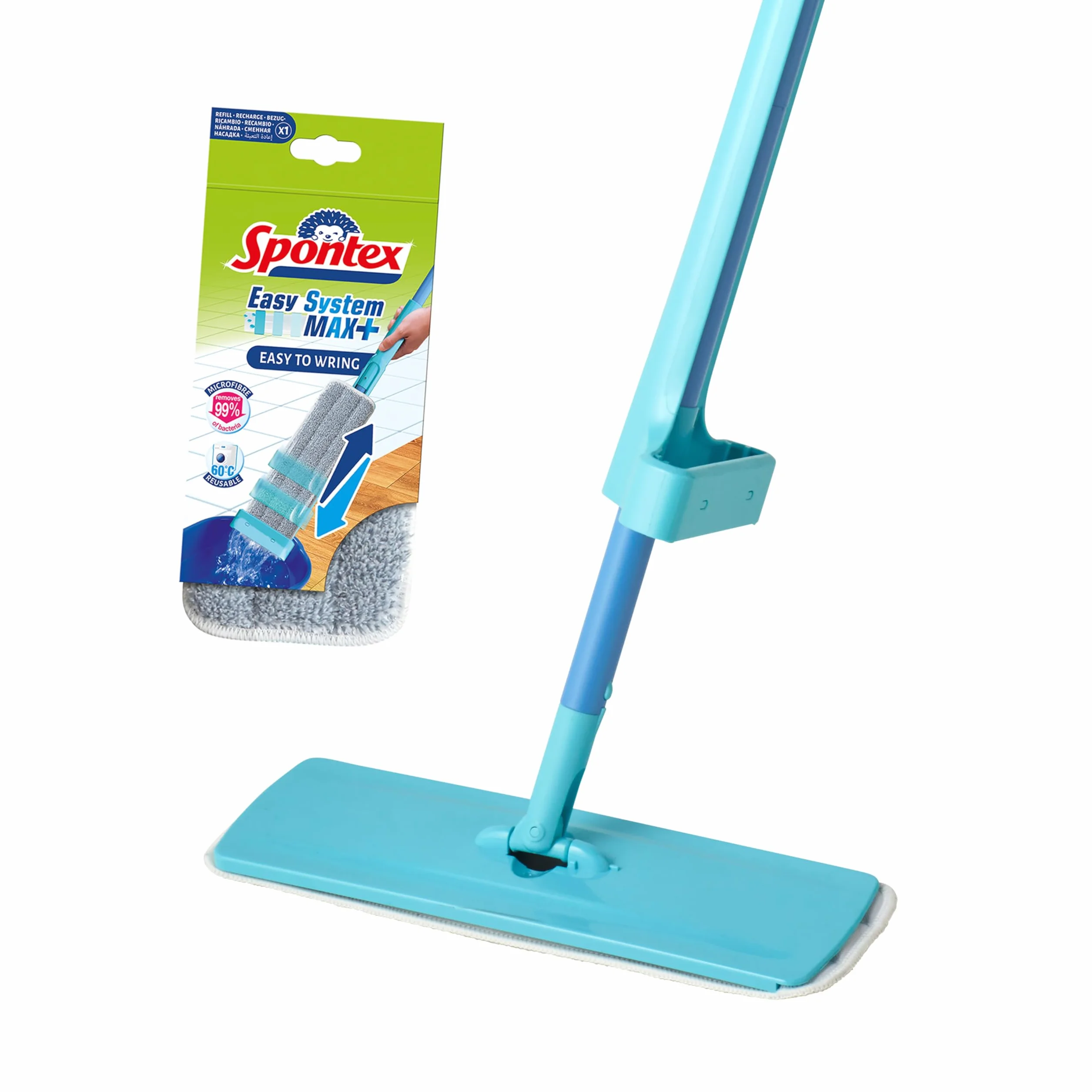 Spontex Easy System Max+ mop podłogowy z mikrofibry z systemem wykręcania