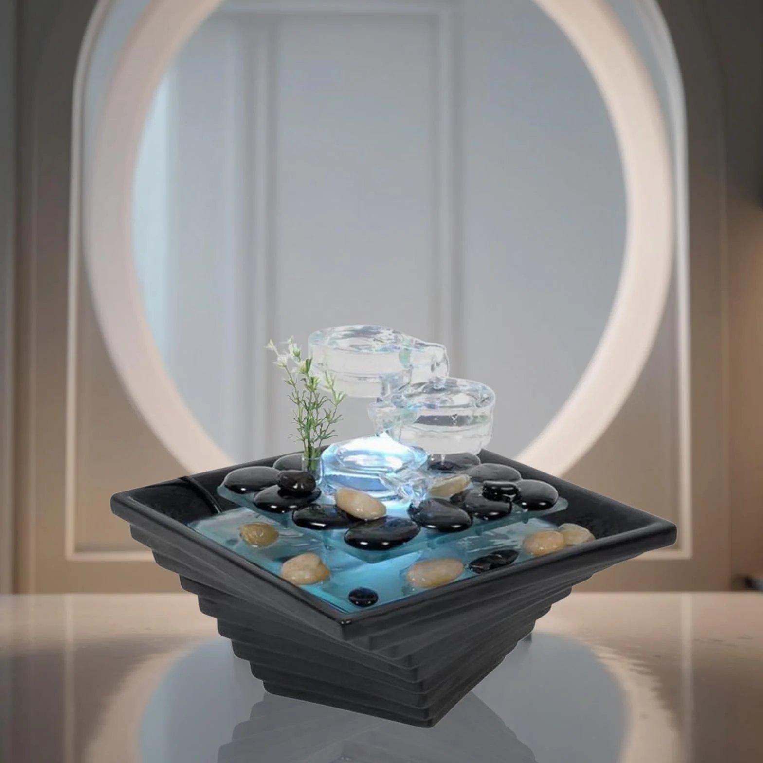 Himalaya SCFV16 Zen'Light fontanna wewnętrzna czarna 23 x 23 x 20 cm