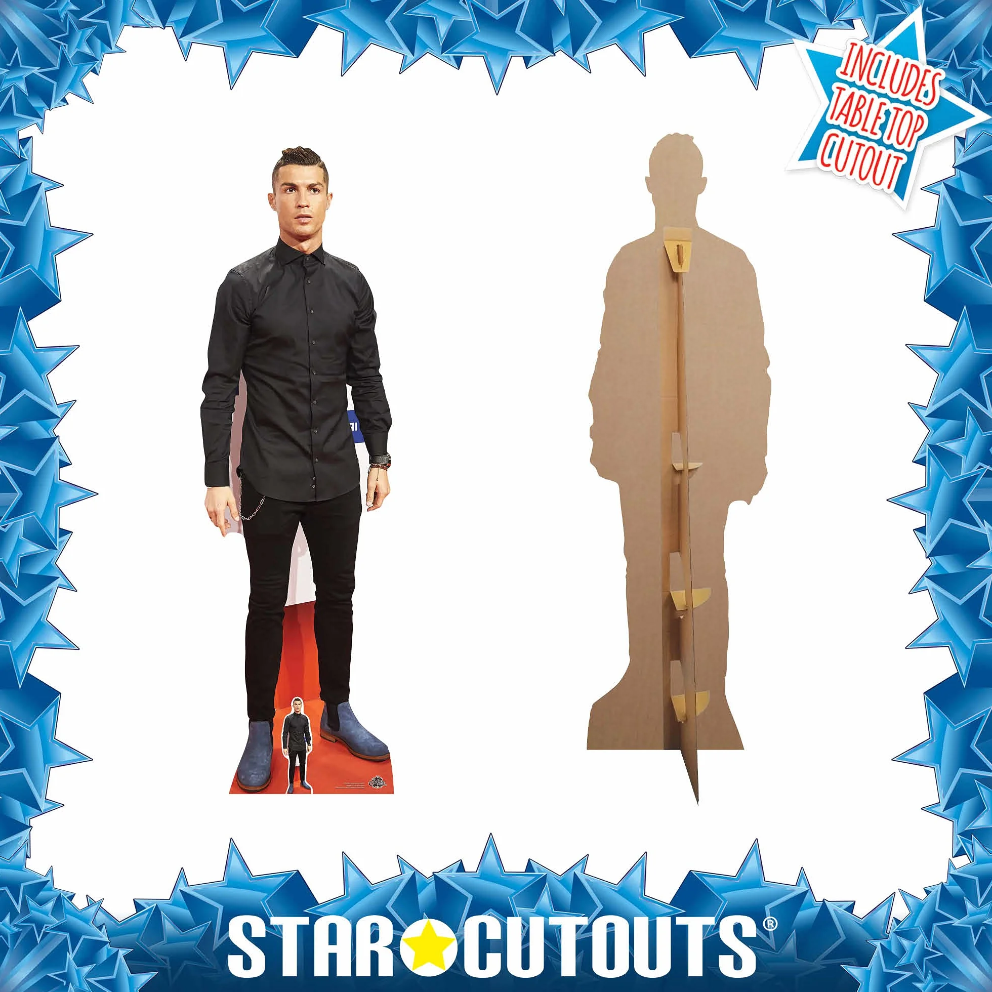 Karton z wycięciem Christiano Ronaldo, wielokolorowy, 181 cm