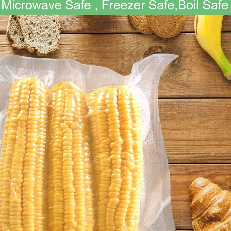 O2frepak 15X25cm(300Pakiet) Worki próżniowe do pakowania żywności w rolkach do gotowania metodą sous vide,klasy komercyjnej,bez BPA,z zabezpieczeniem przed przebiciem