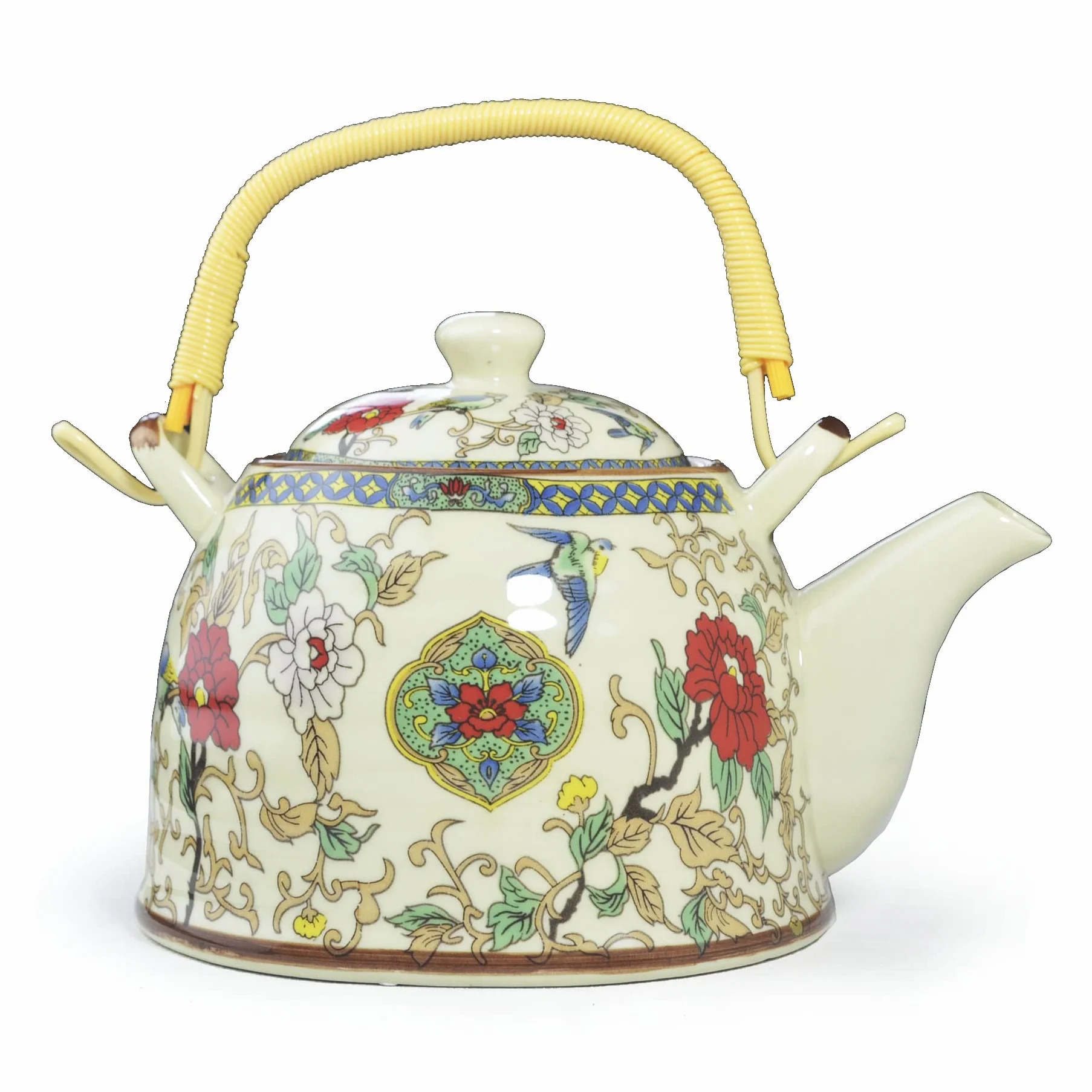 Porcelanowy czajniczek zestaw do herbaty 850 ml 6 filiżanek 170 ml