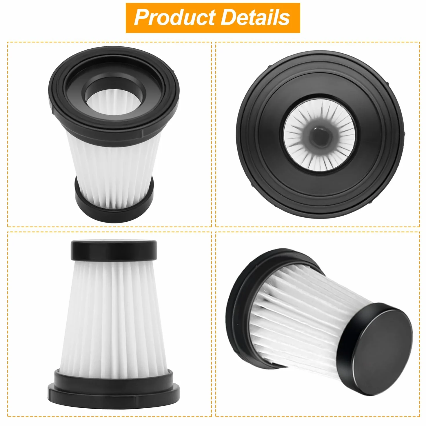 Zestaw filtrów Hepa, 10 sztuk, filtr do odkurzacza Genius Invictus One 1.0 X7 2.0, akcesoria do odkurzacza filtracyjnego, zestaw filtrów Hepa, ze szczotką do czyszczenia, do odkurzacza ręcznego (12)