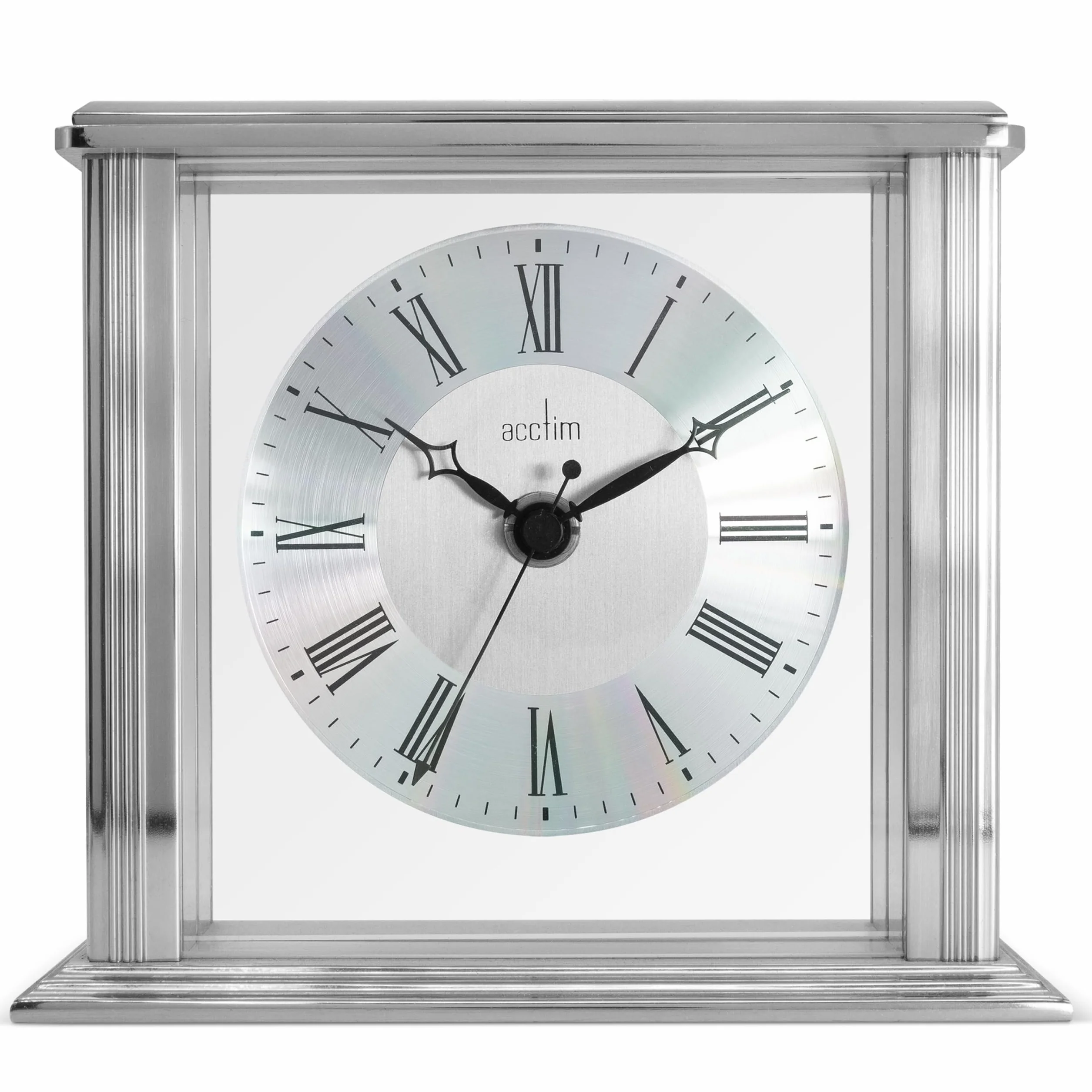 Acctim Zegar kominkowy, metal, srebrny, 13,7 x 15,5 x 6,8