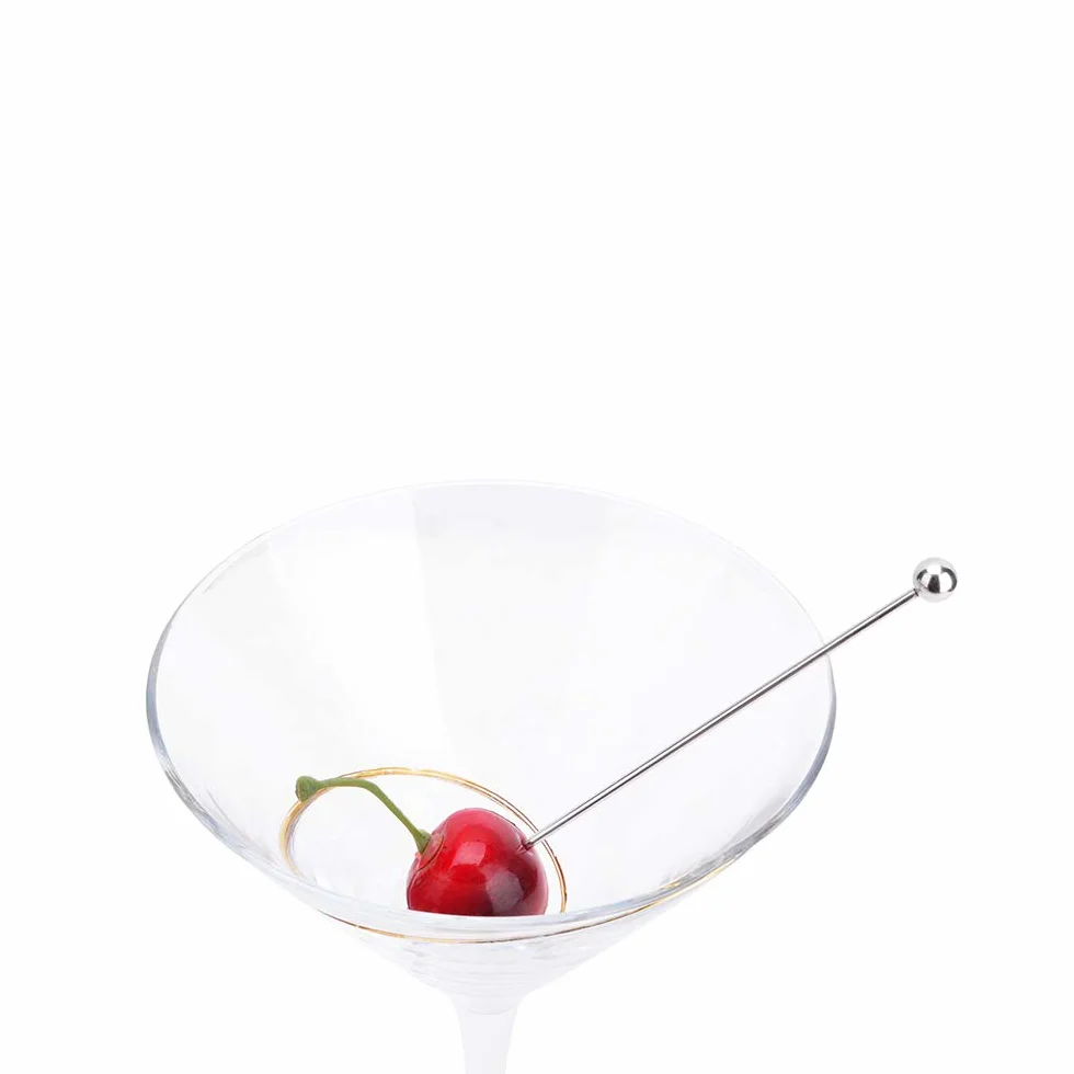 Dylan-EU 15 Stück Edelstahl-Cocktailspieße Cocktail-Sticks Wiederverwendbare Obst-Sticks Obst Dessert Gabel für Fingerfood, Antipasti, Cocktails, Kleine Snacks - Silber Cocktailzubehör