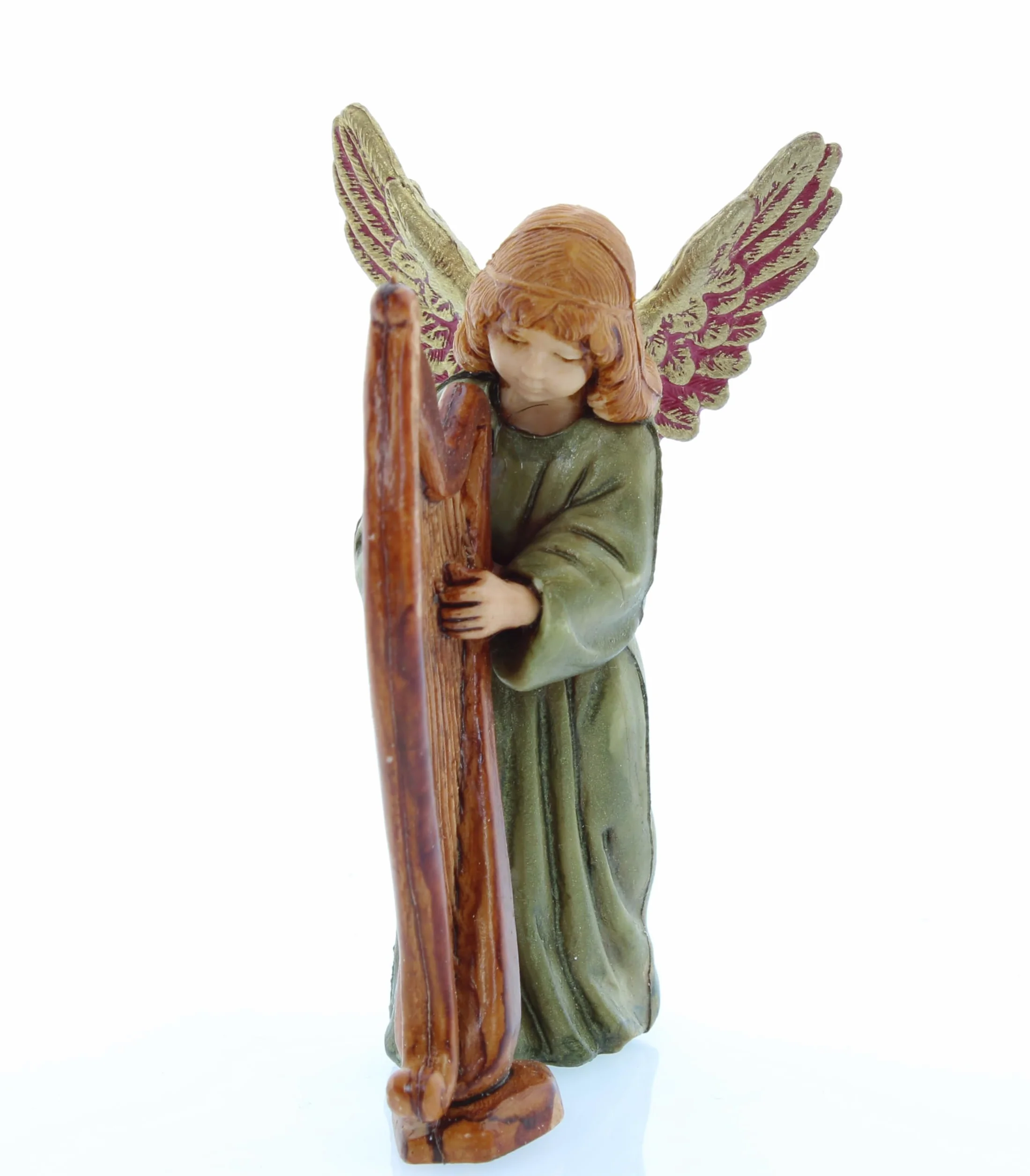 Moranduzzo Angelo con Harpa, 11 cm, Wielobarwny