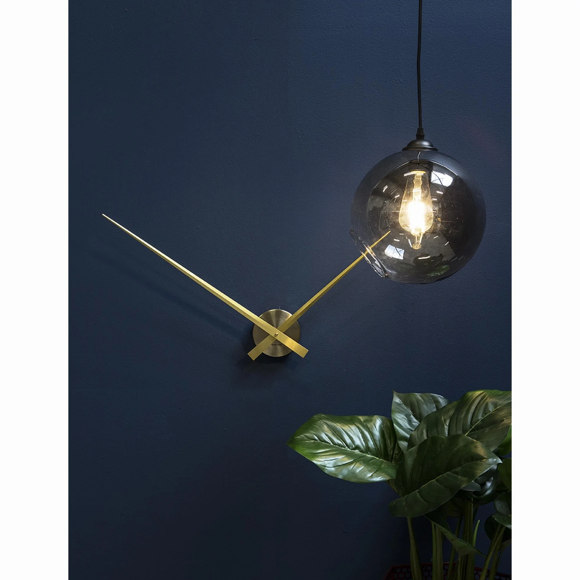 KARLSSON Zegar ścienny Little Big Time aluminium pozłacany 90 cm