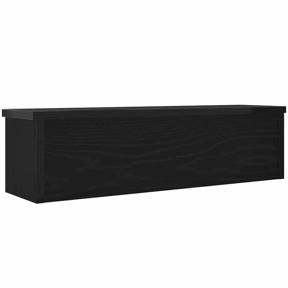 vidaXL Półki kuchenne składane, 2 szt., czarne, 60x15x16 cm, półka kuchenna do przechowywania, organizer do szafek, półka na blat kuchenny