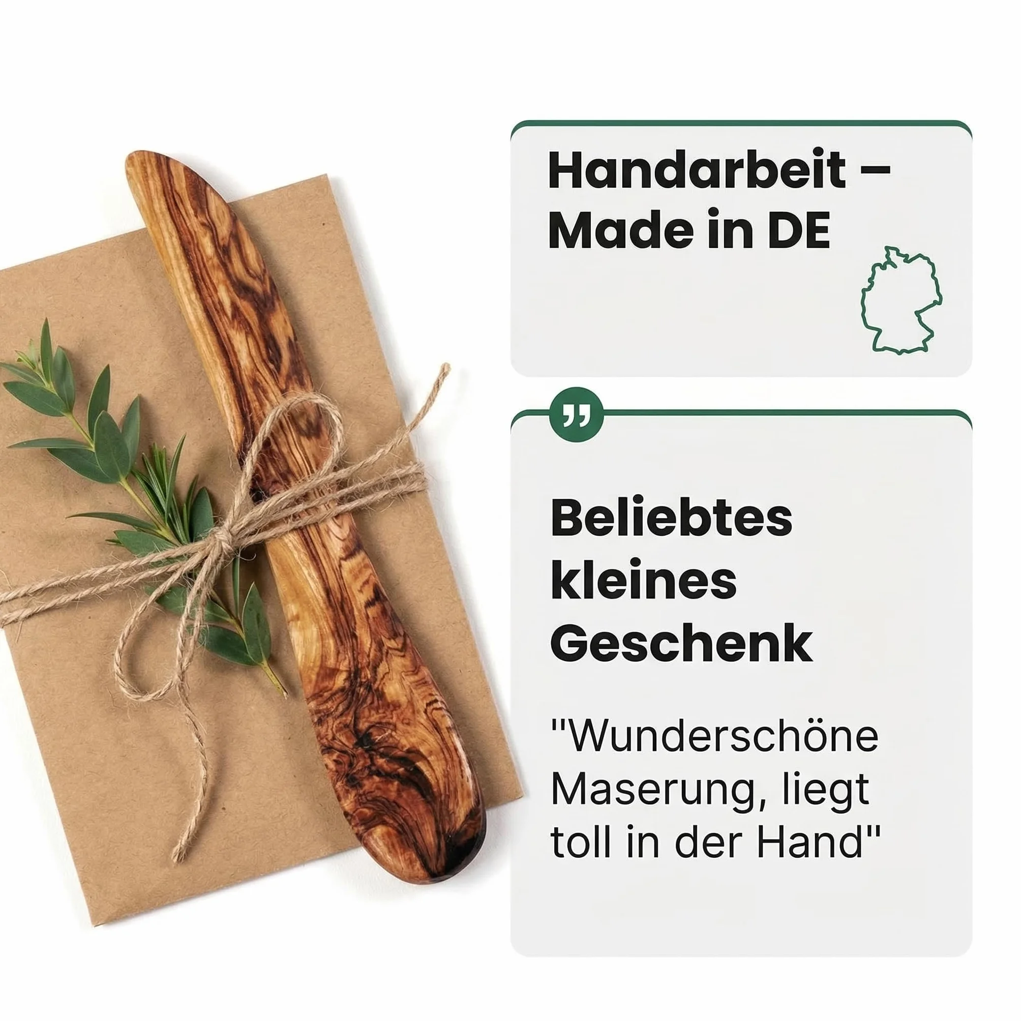 das Olivenholzbrett Nóż do masła 20 cm