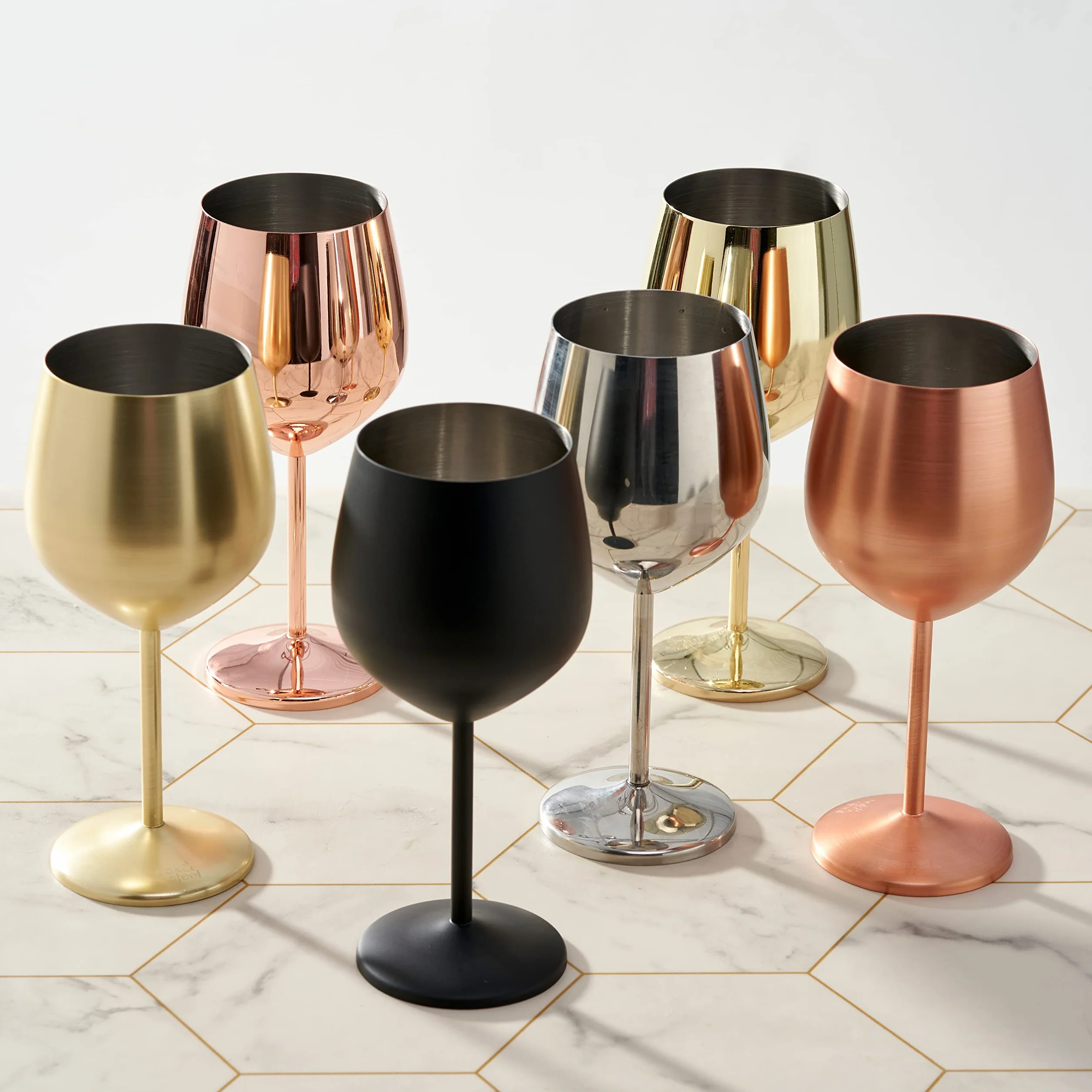 Lampki do wina ze stali nierdzewnej 500 ml