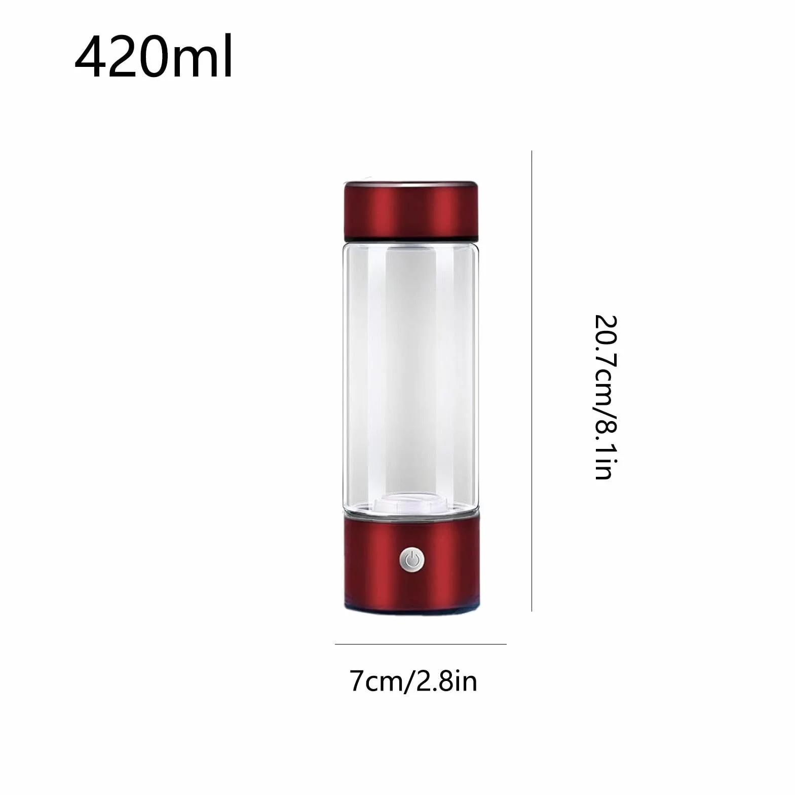 Portable Water Bottle, USB Rechargeable Hydrogen Water Cup, 420ml Food-Grade Water Cup, Removable Drinking Bottle, Upgraded Hydrogen Water Bottle, Easy To Use, Portable for Outdoor Sports