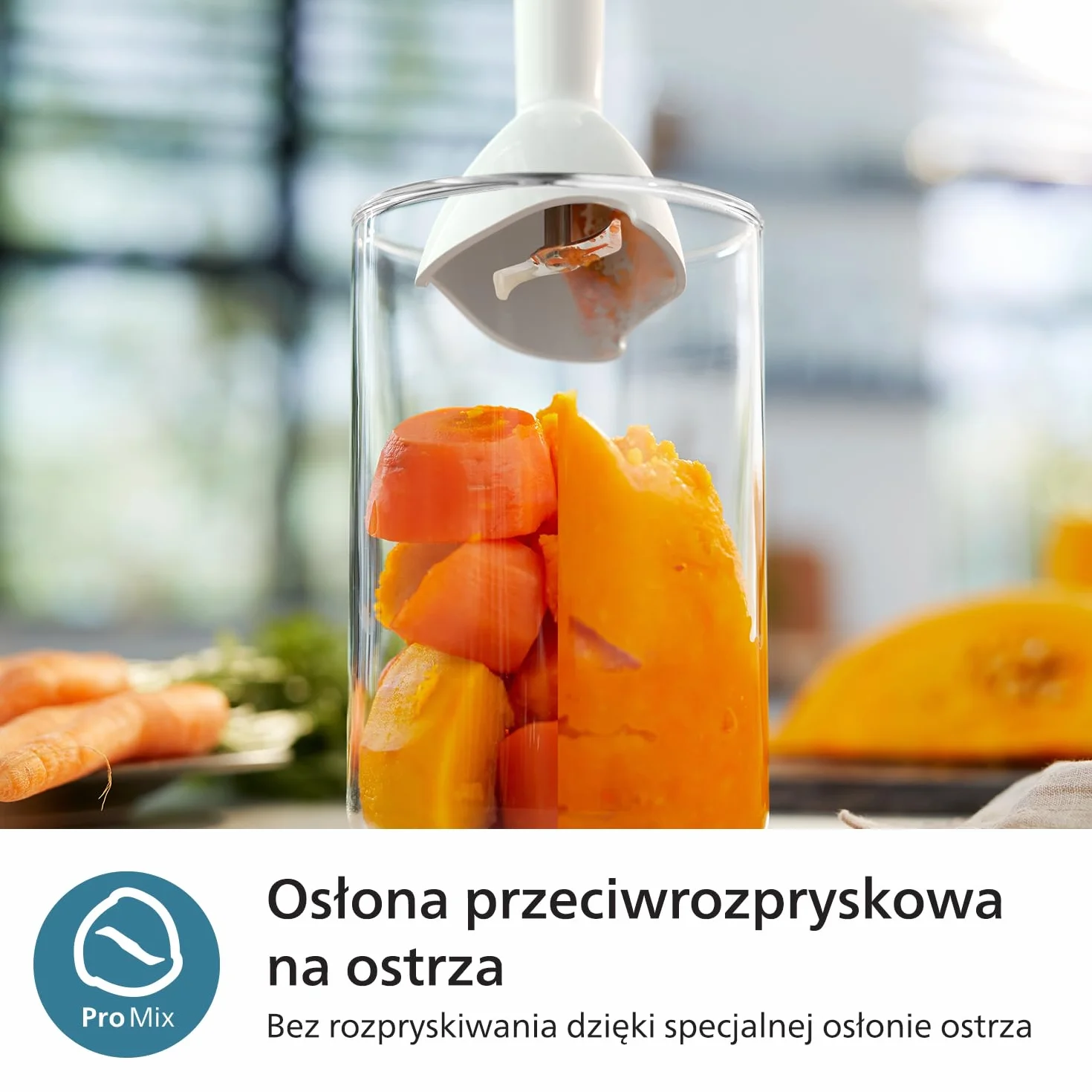 Philips Blender ręczny z serii 5000 – moc 1200 W, technologia ProMix, wskaźnik prędkości LED, kontrola mocy bez wysiłku, kompaktowa konstrukcja, łatwe czyszczenie, kolor czarny (HR2681/00)