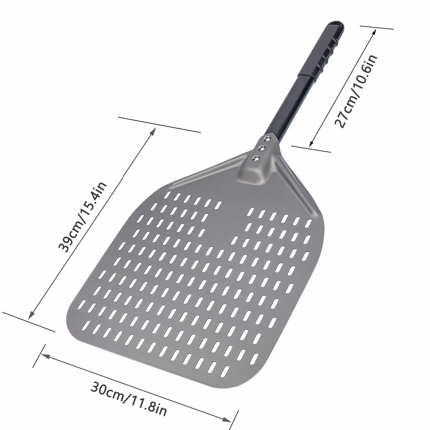 G.a HOMEFAVOR Łopatka do pizzy 30 cm prostokątna anodowane aluminium