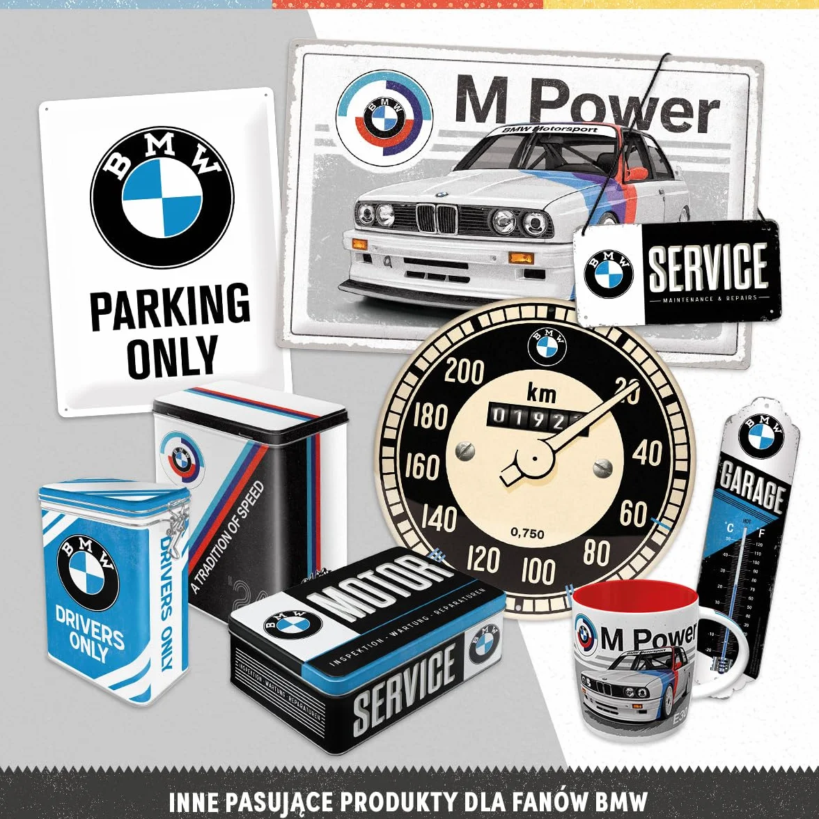 Nostalgic-Art Retro Skarbonka Metalowa 600 ml BMW Superior Motor Oil Prezent Oficjalna Licencja