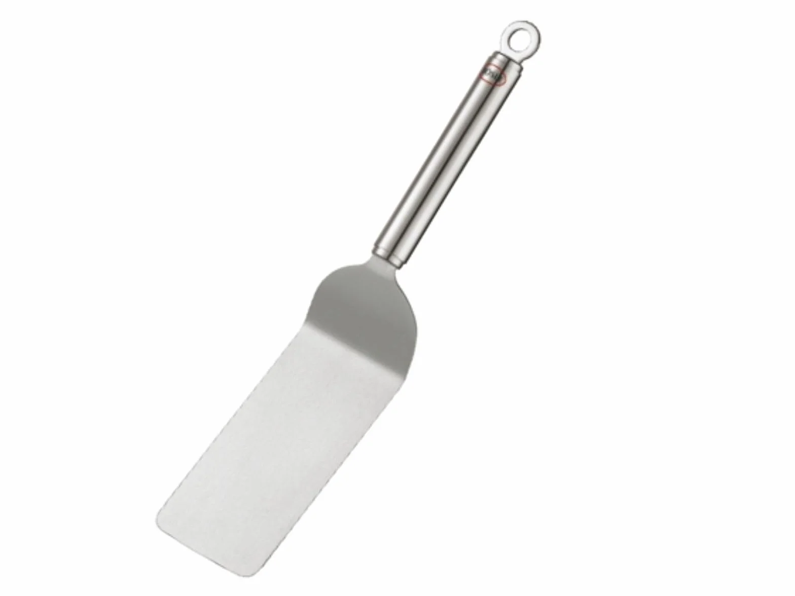 RÖSLE Paleta do kanapek wygięta, wysokiej jakości łopatka ze stali nierdzewnej z okrągłym uchwytem i oczkiem do zawieszania, stal szlachetna 18/10, 32 cm