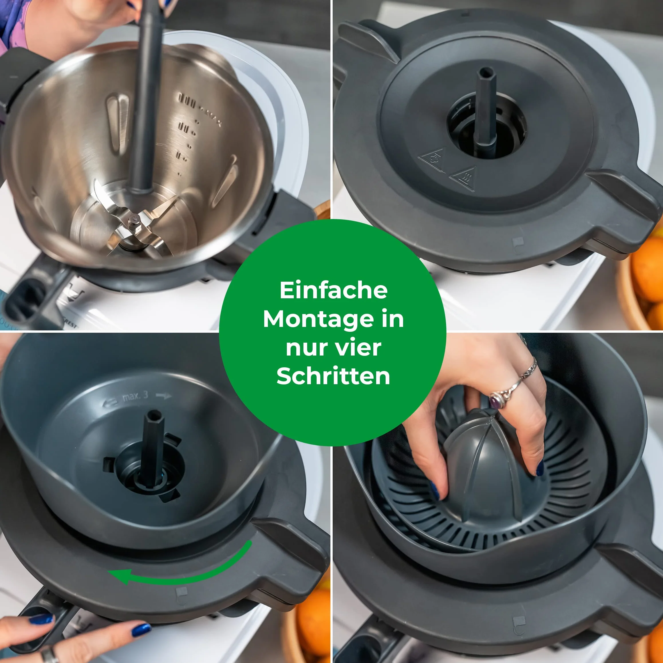 Wundermix WunderJuicer® wyciskarka do soków Monsieur Cuisine Connect, Trend, Smart – wyciskarka do cytrusów i sokowirówka