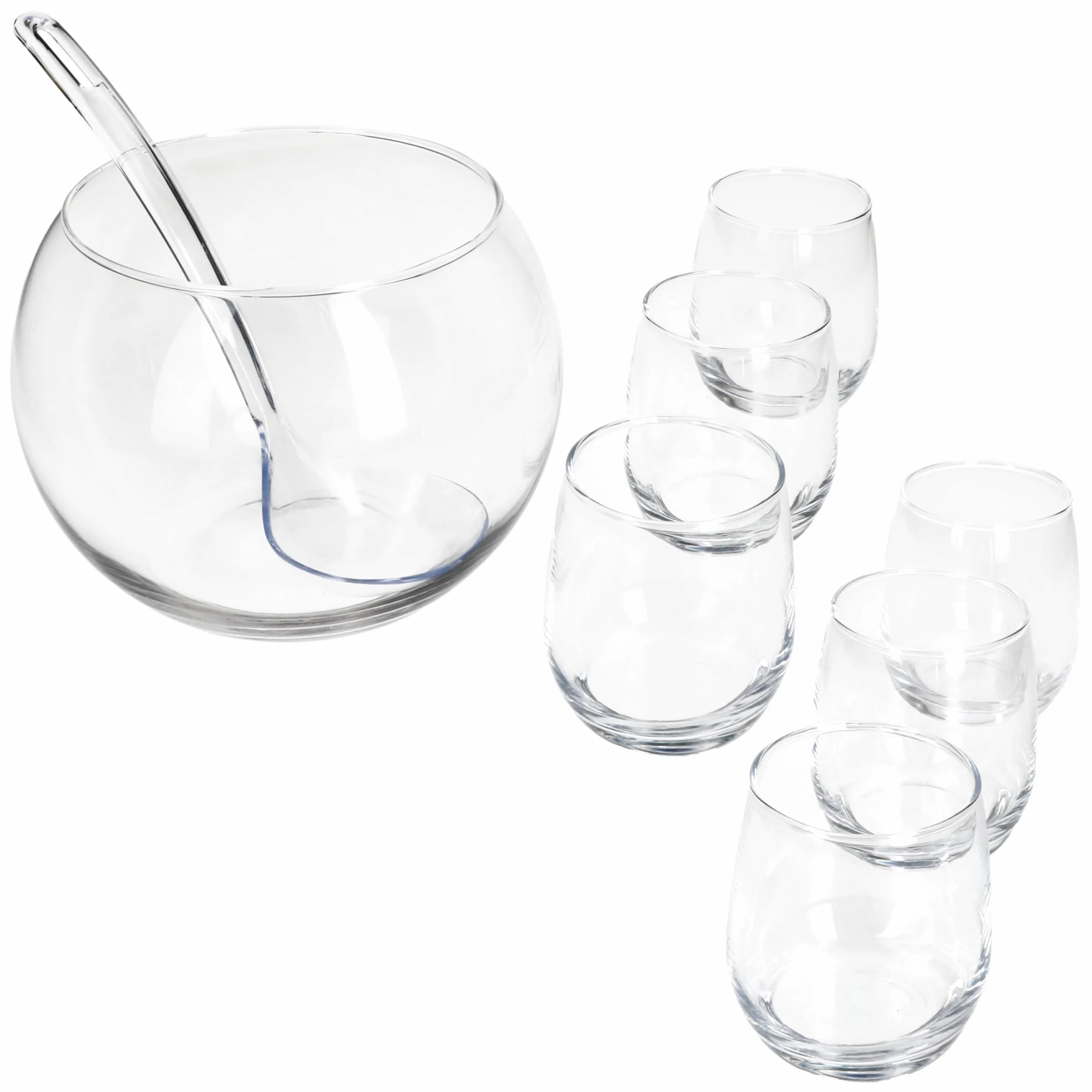 MamboCat Bolle Bowle zestaw 8-częściowy 3,3 l miska kielnia szklanki chochla kieliszek 350 ml